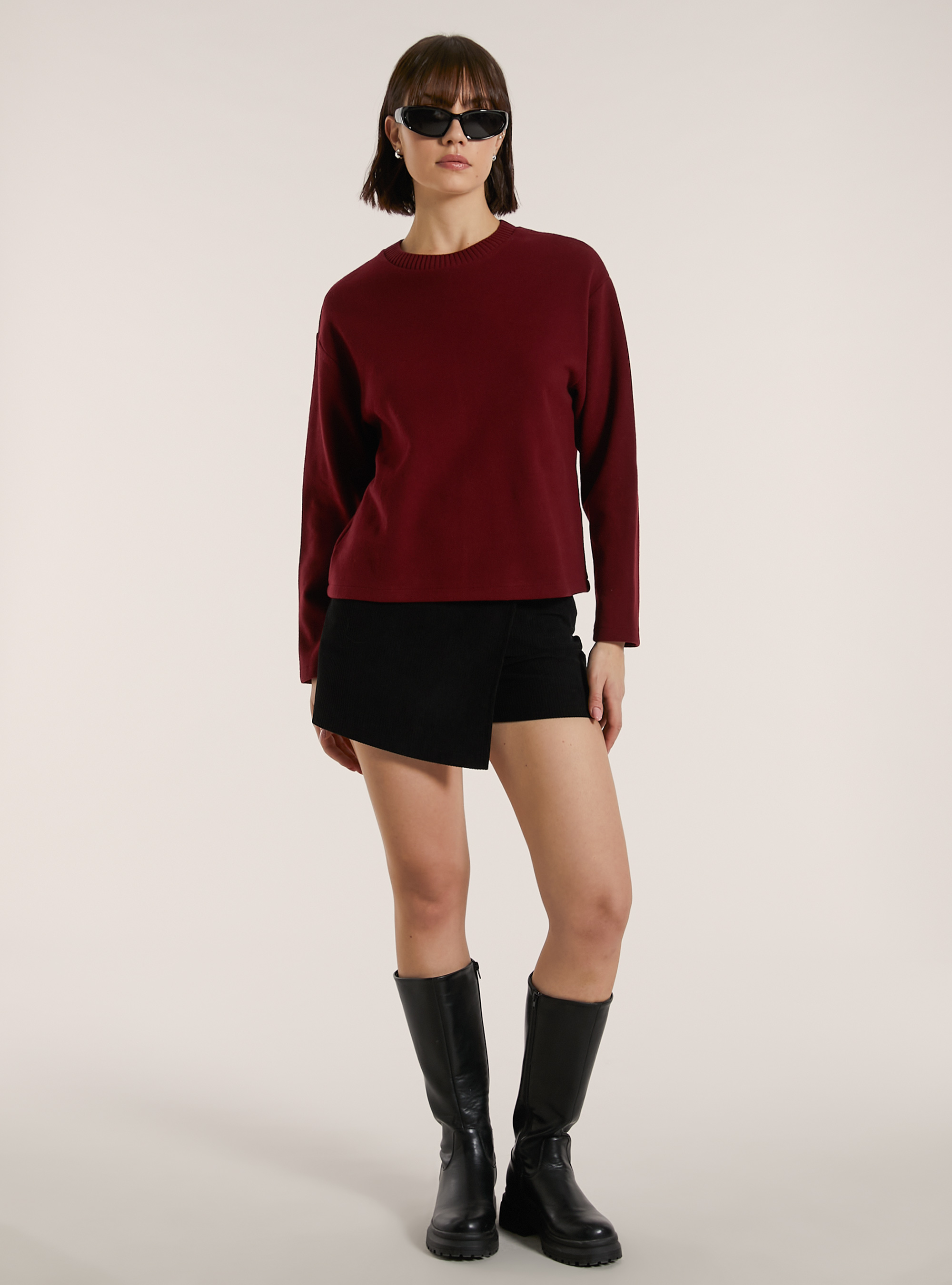 Pullover soft touch, BO2 BORDEAUX MEDIUM