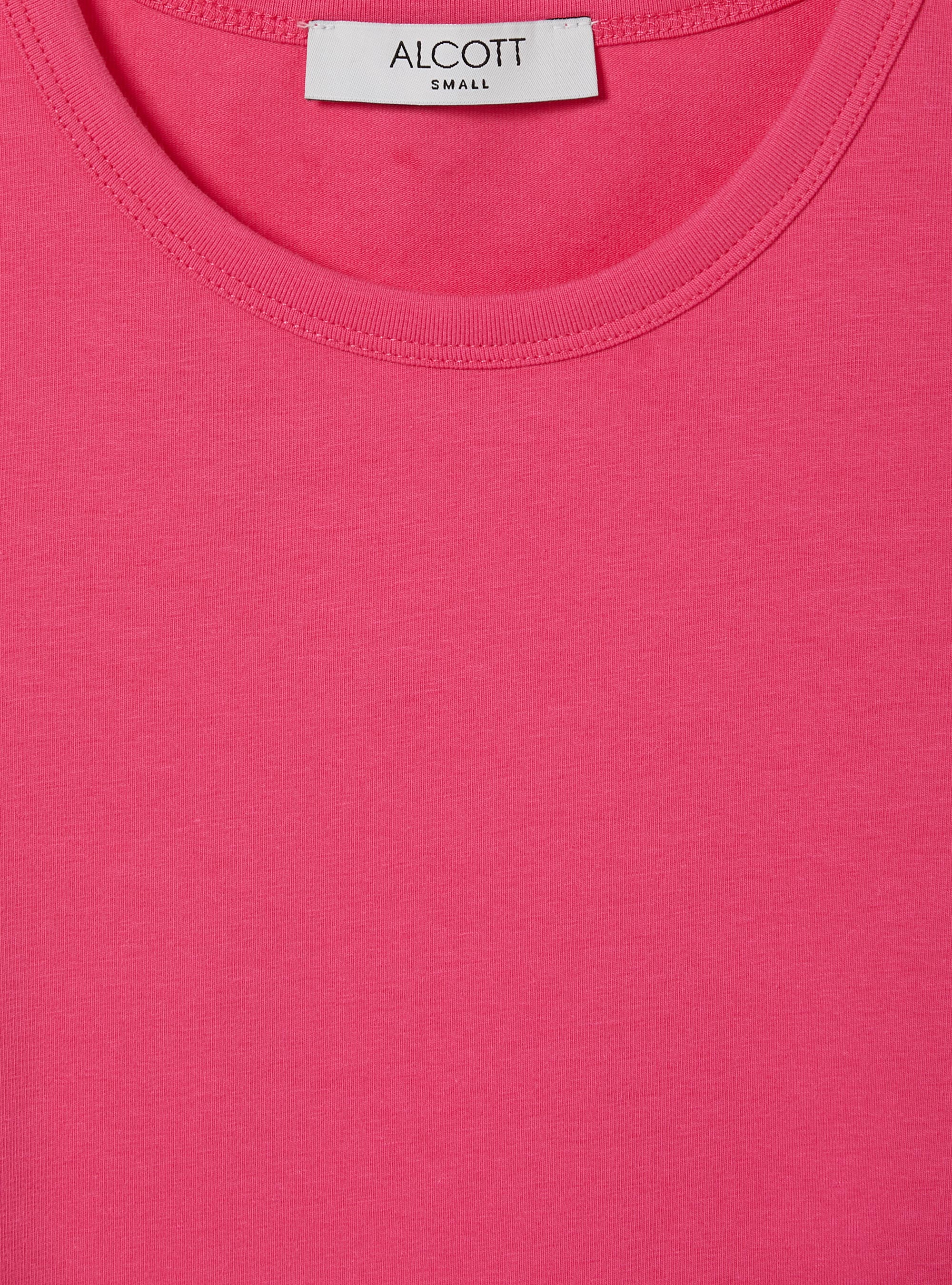 Cropped lace up t-shirt, FX2 FUXIA MEDIUM