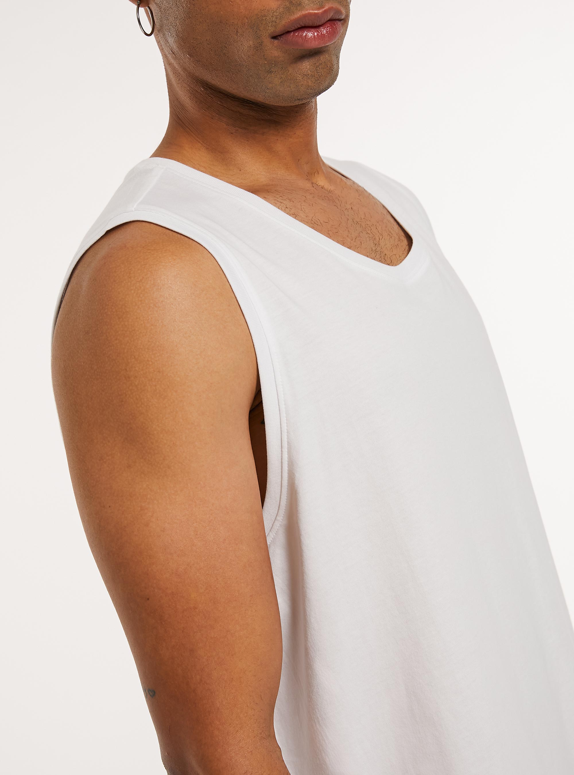 Solid-coloured comfort fit tank top, WH3 WHITE