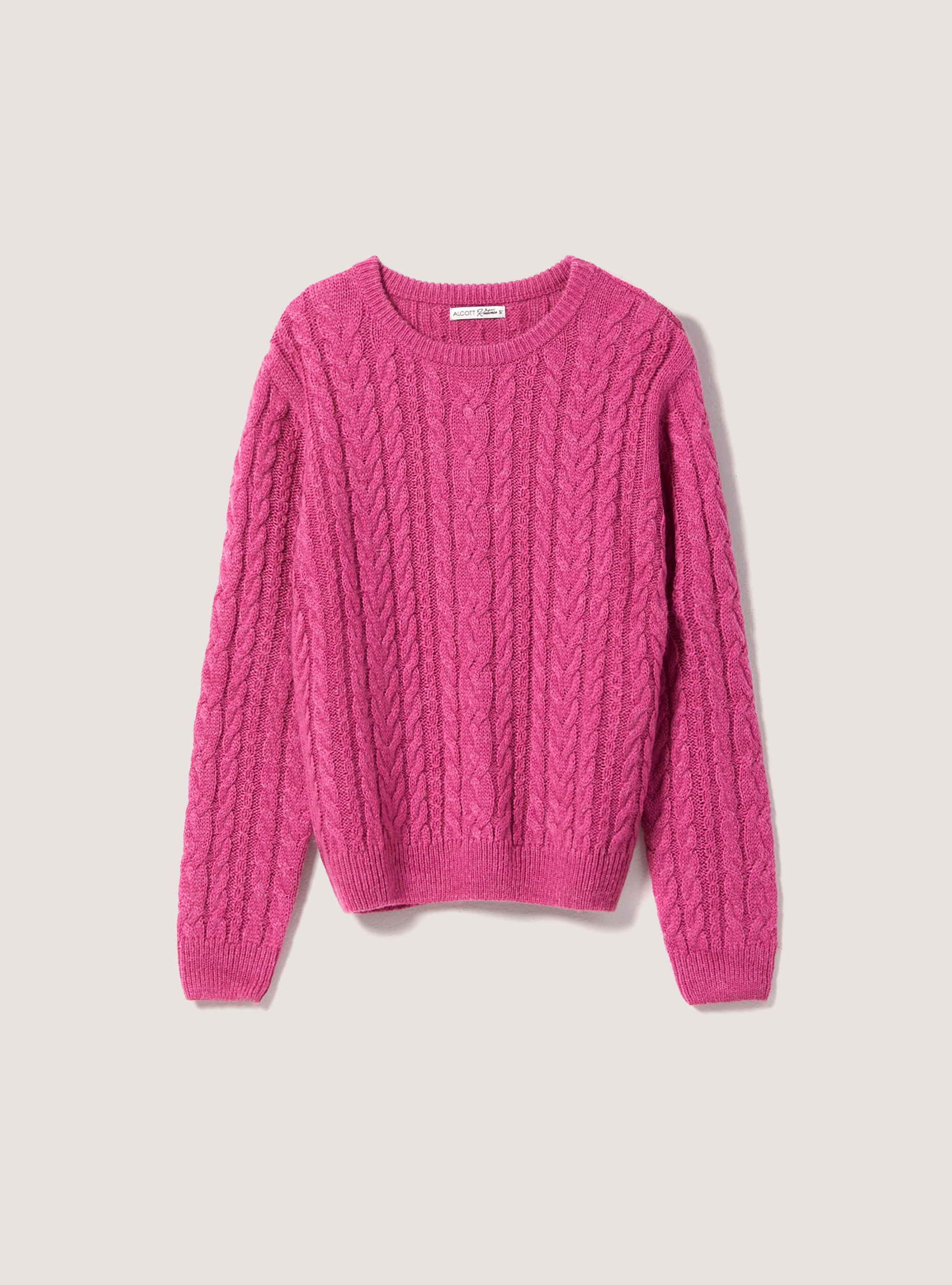 Pullover con trecce, MFX3 FUXIA MEL LIGHT