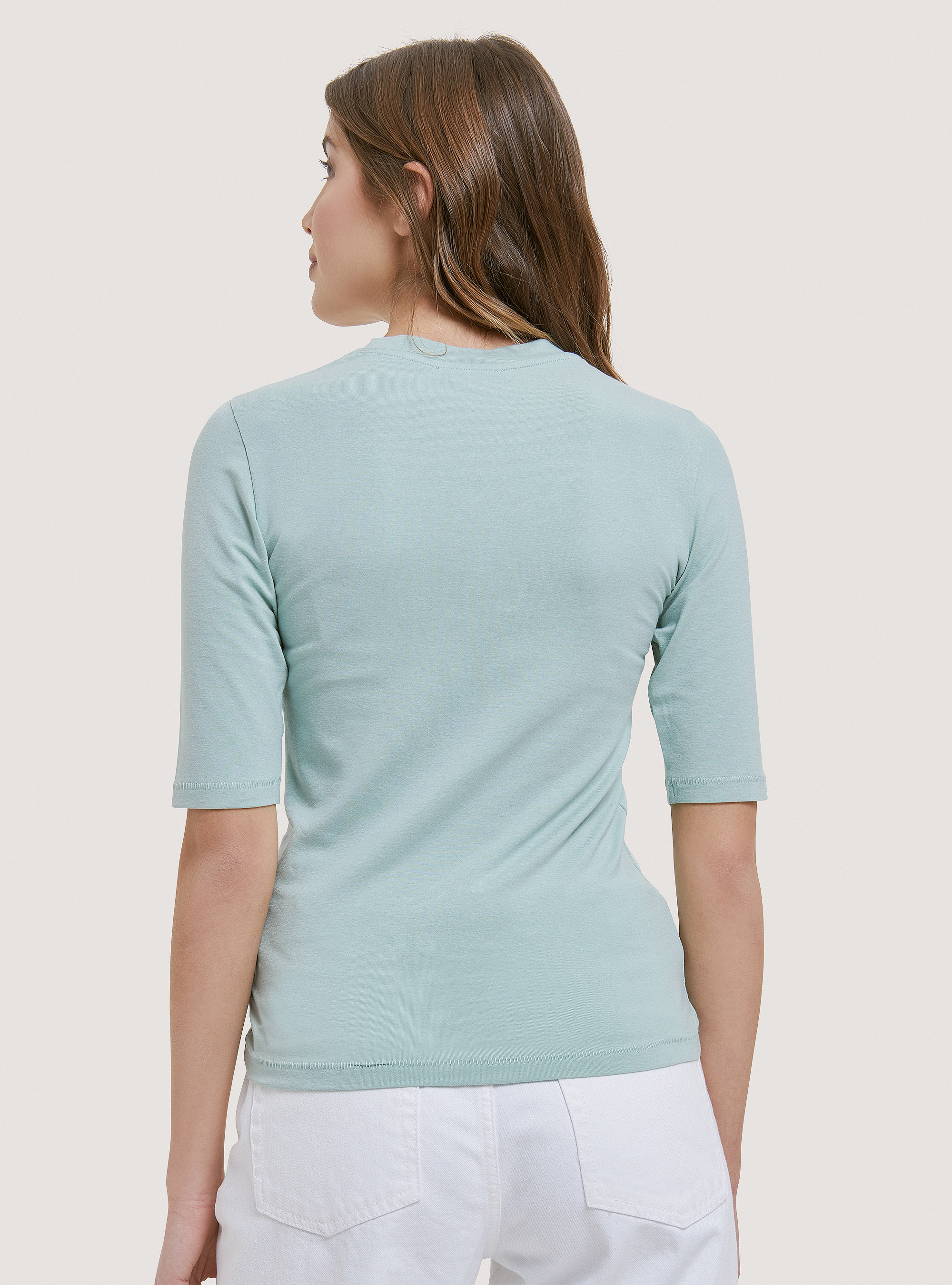 Camiseta b&aacute;sica slim fit, C297 GREEN