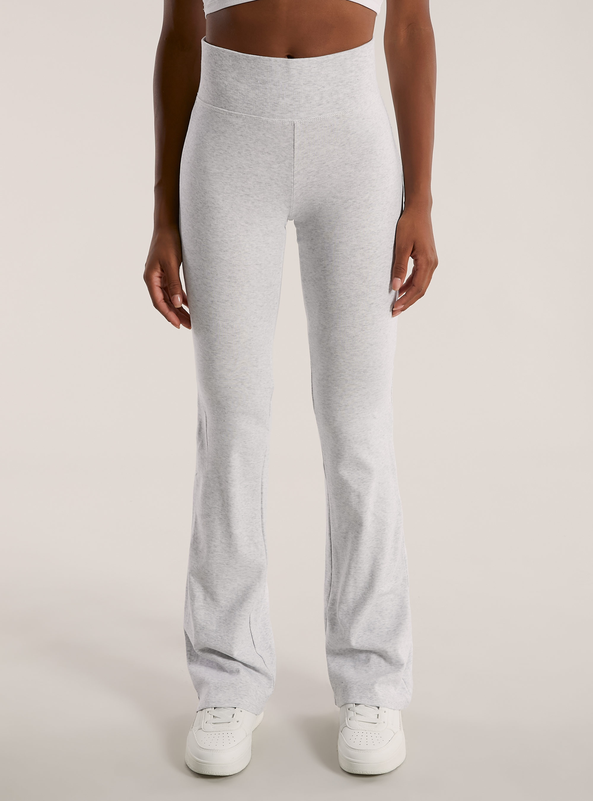 Flare leggings, MGY3 GREY MEL LIGHT