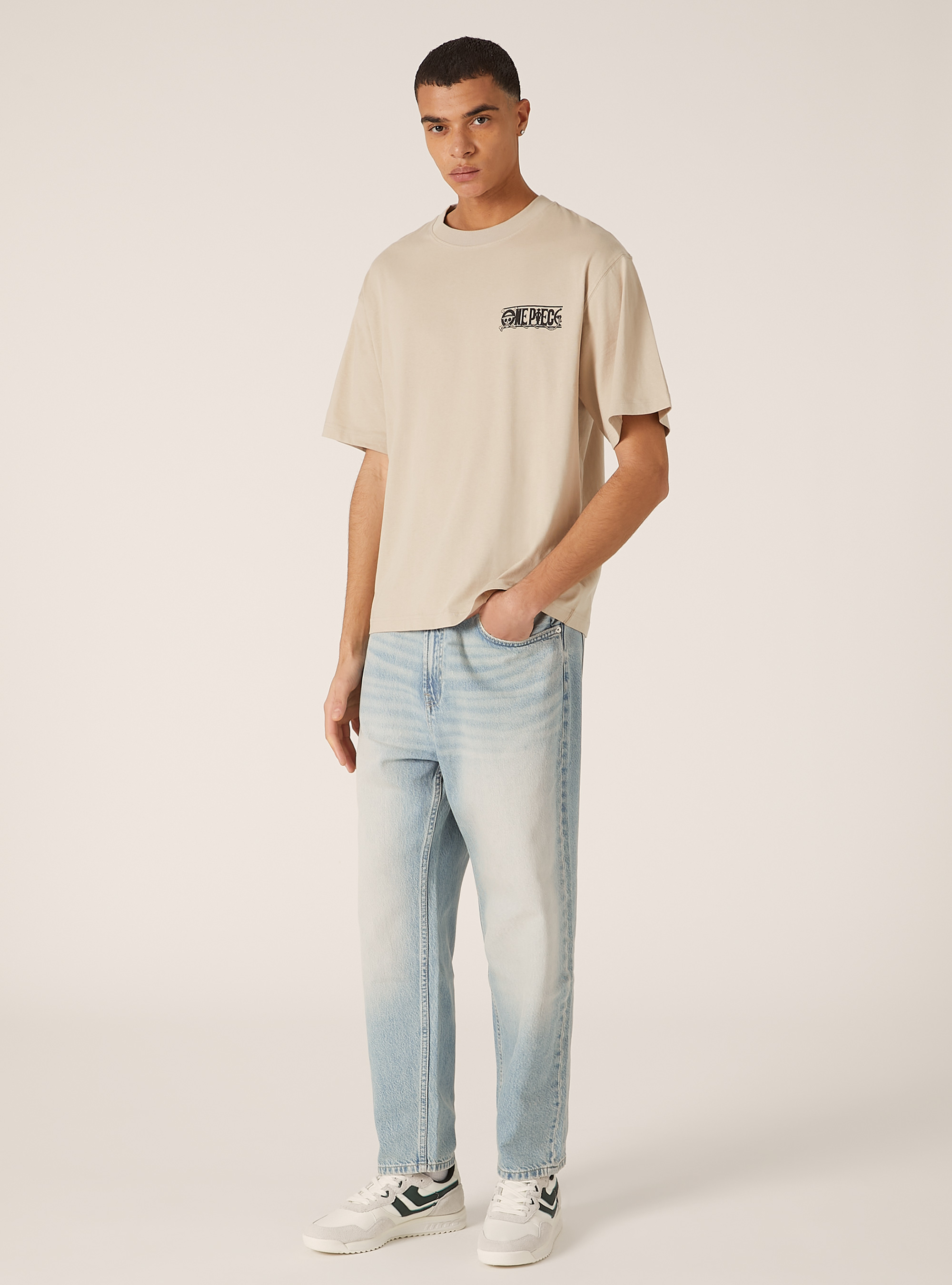 One Piece / Alcott boxy fit T-shirt, BG2 BEIGE MEDIUM