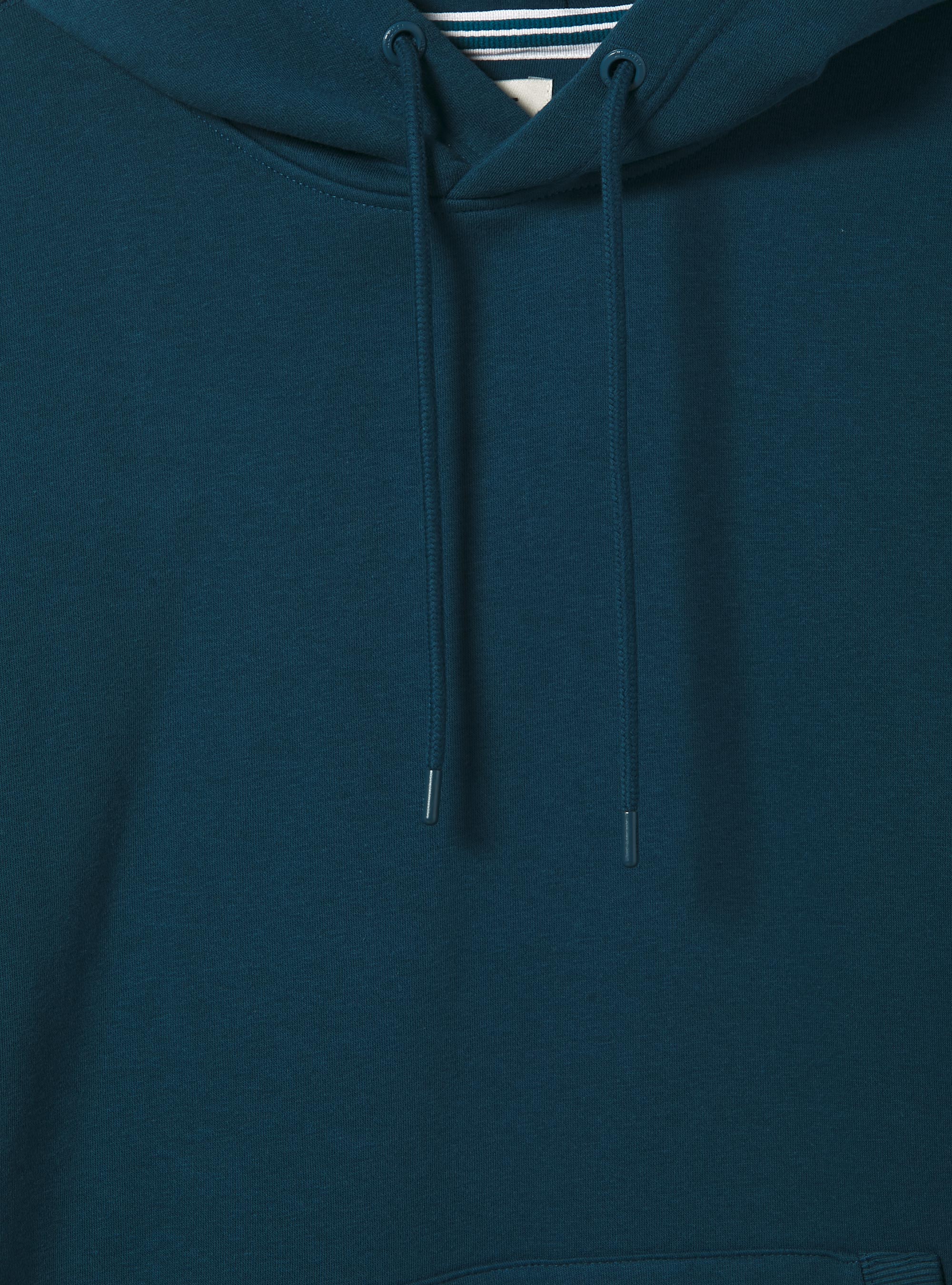Sweatshirt with hood and pouch pocket, OB2 BLUE OIL MED.
