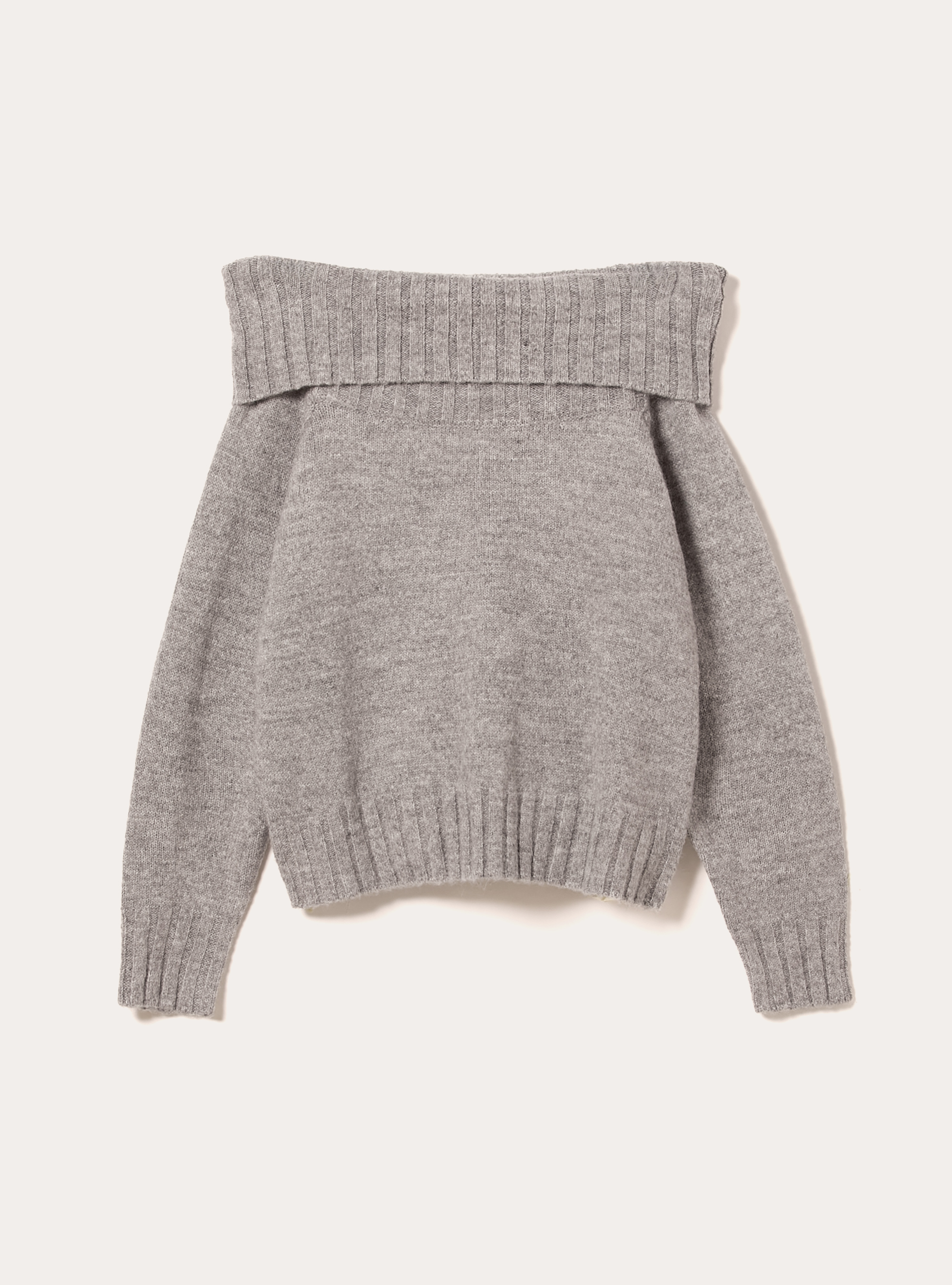 Maglia con spalle scoperte bardot, MGY2 GREY MEL MEDIUM