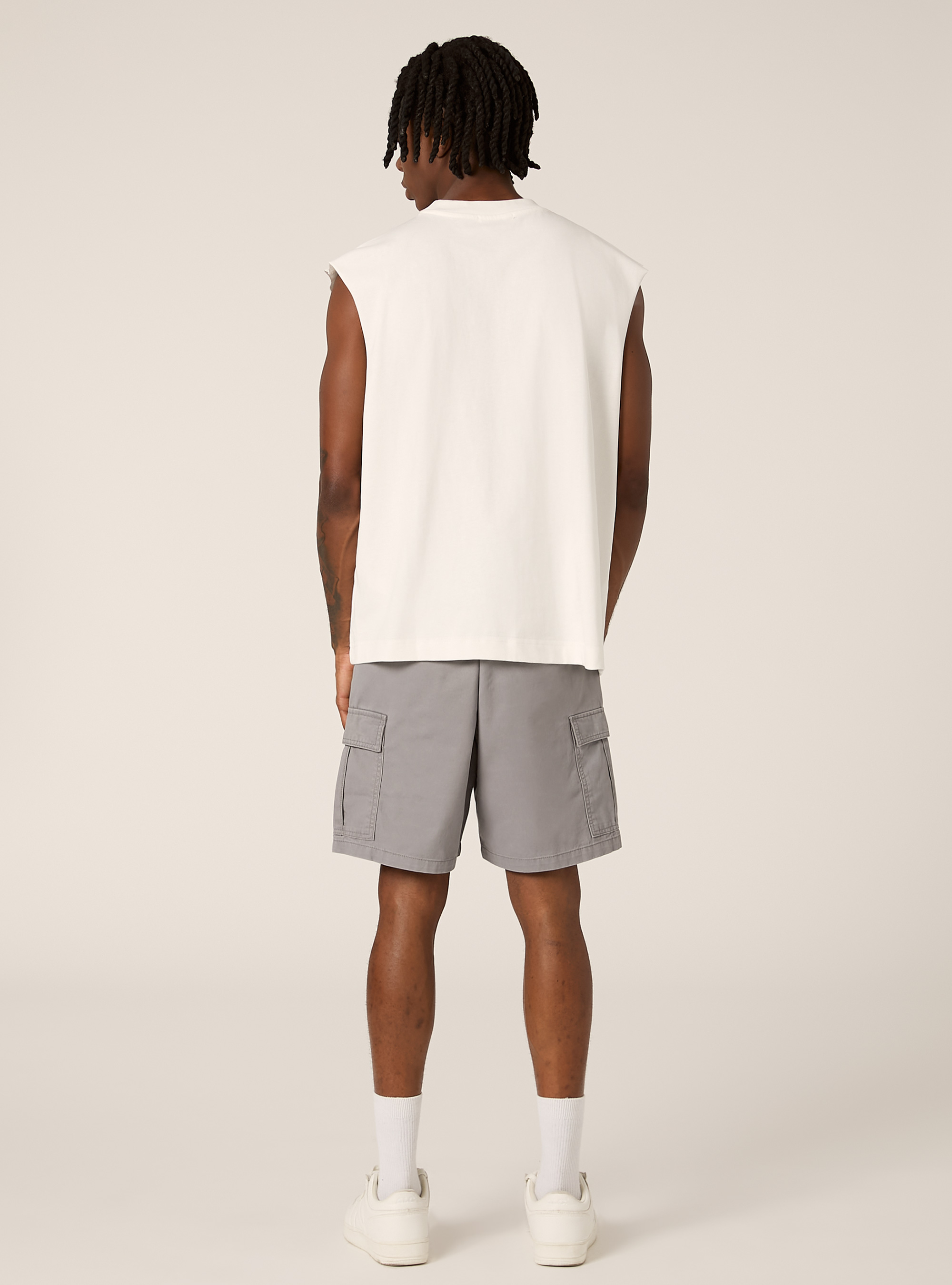 Boxy fit tank top, WH2 WHITE