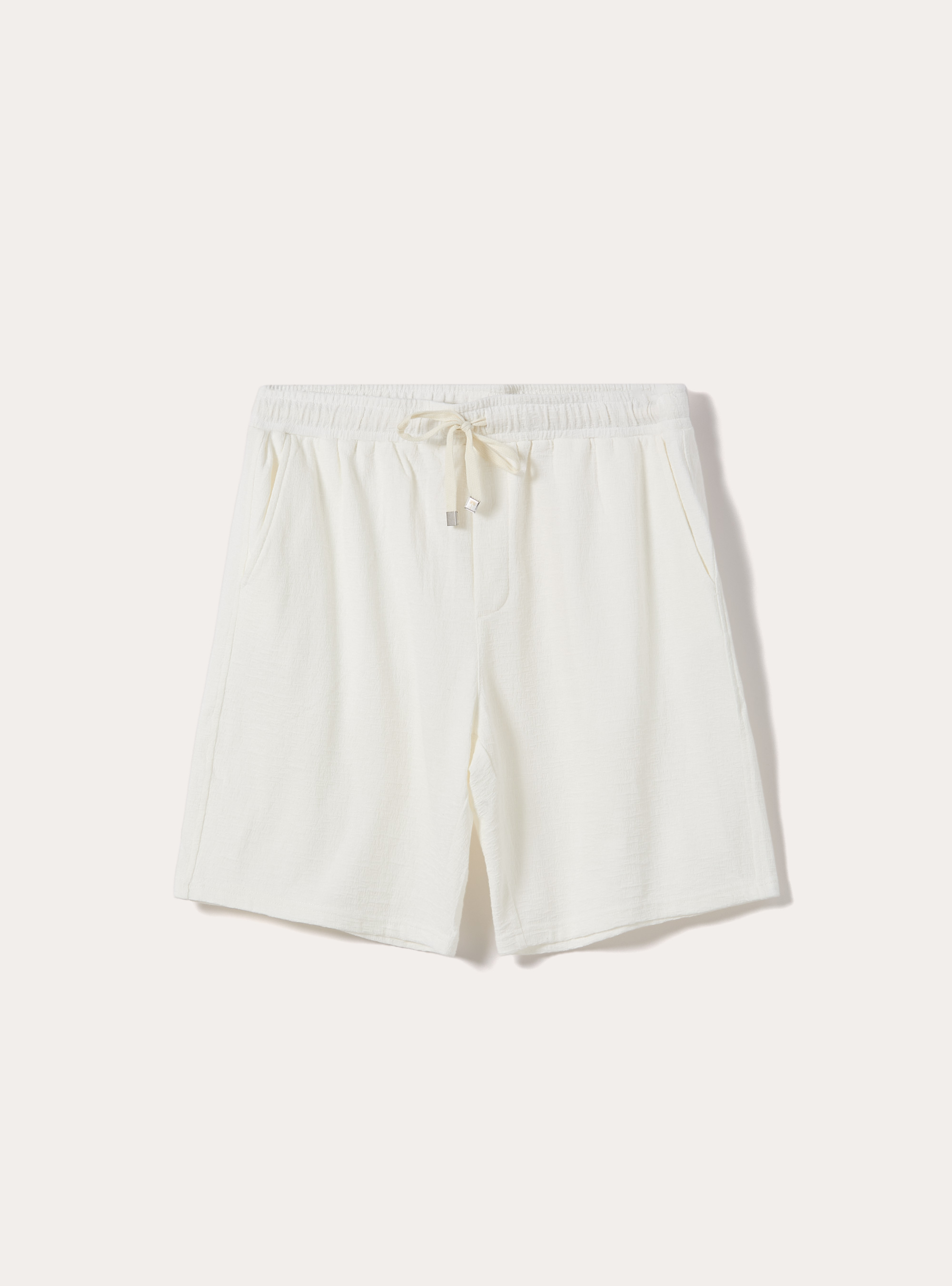 Bermuda in jersey texture regular fit, WH2 WHITE