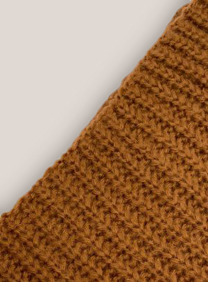 Collo in maglia, C0513 TOBACCO