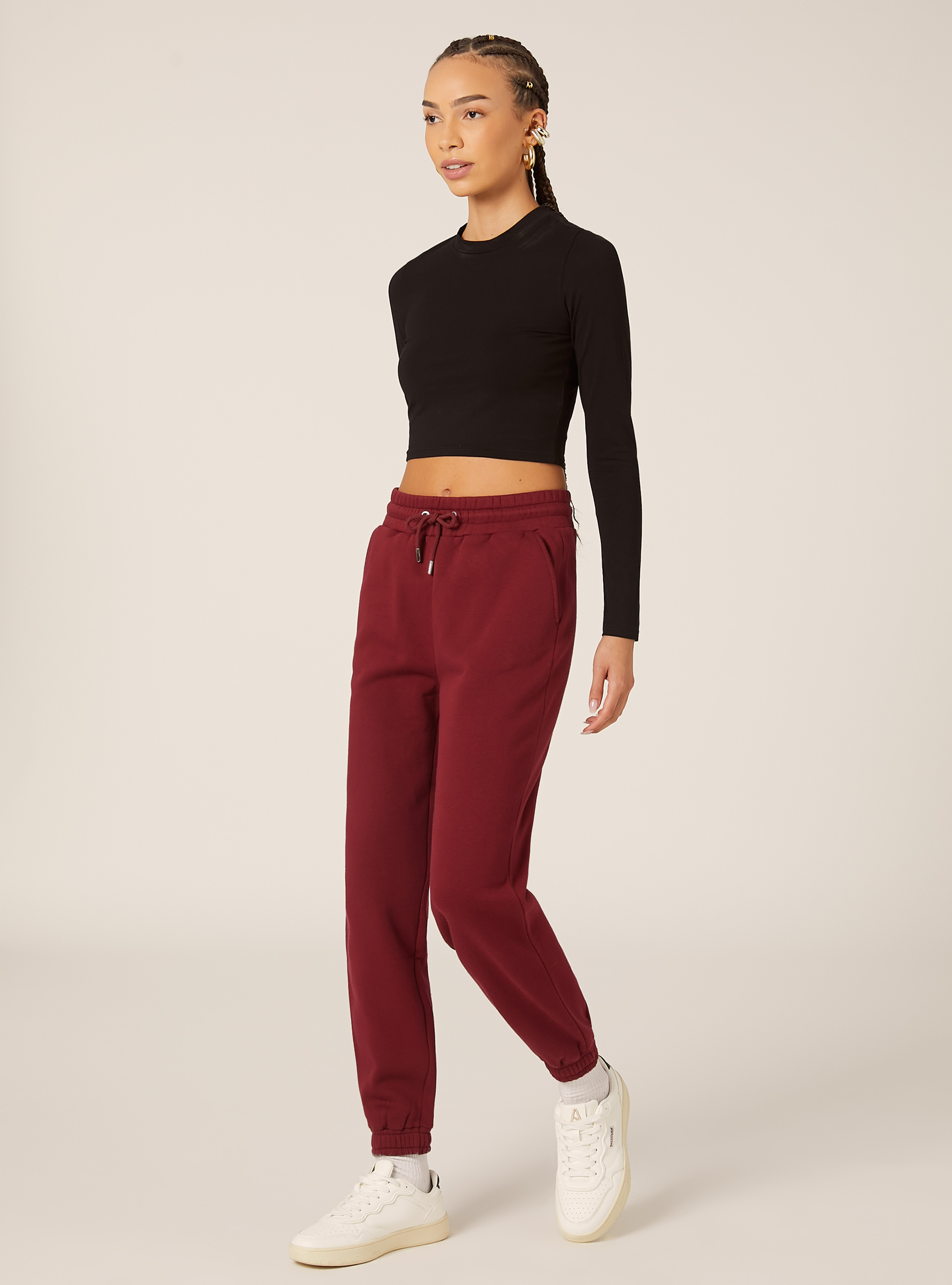 Sweatshirt jogger trousers, BO1 BORDEAUX DARK