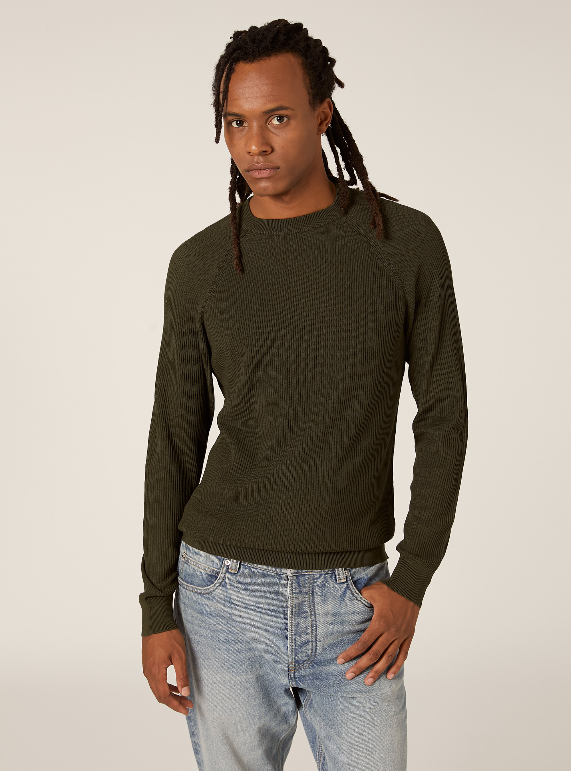 Jersey ligero de canalé, KY1 KAKY DARK