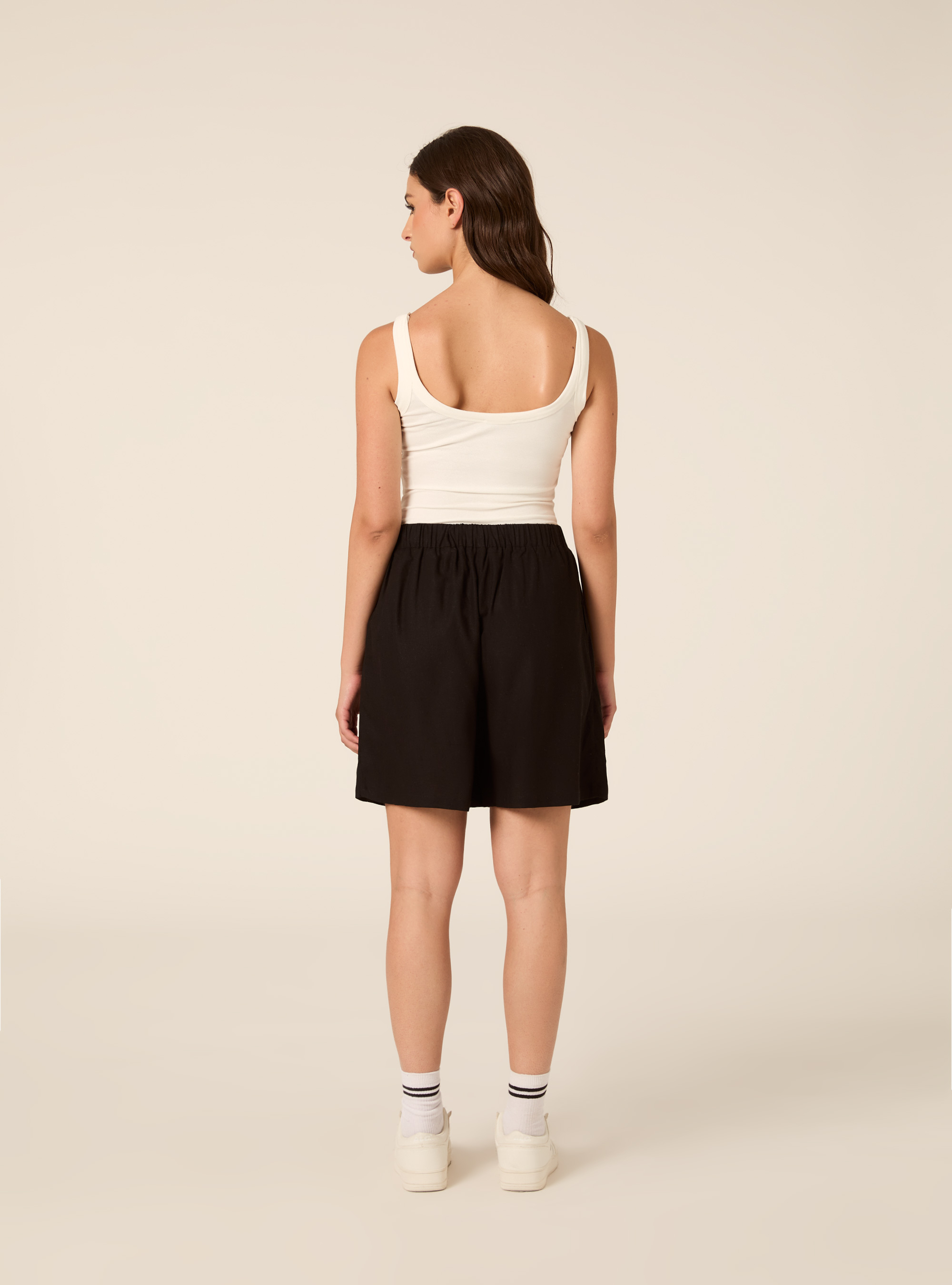 Shorts con elastico sul dietro, BK1 BLACK