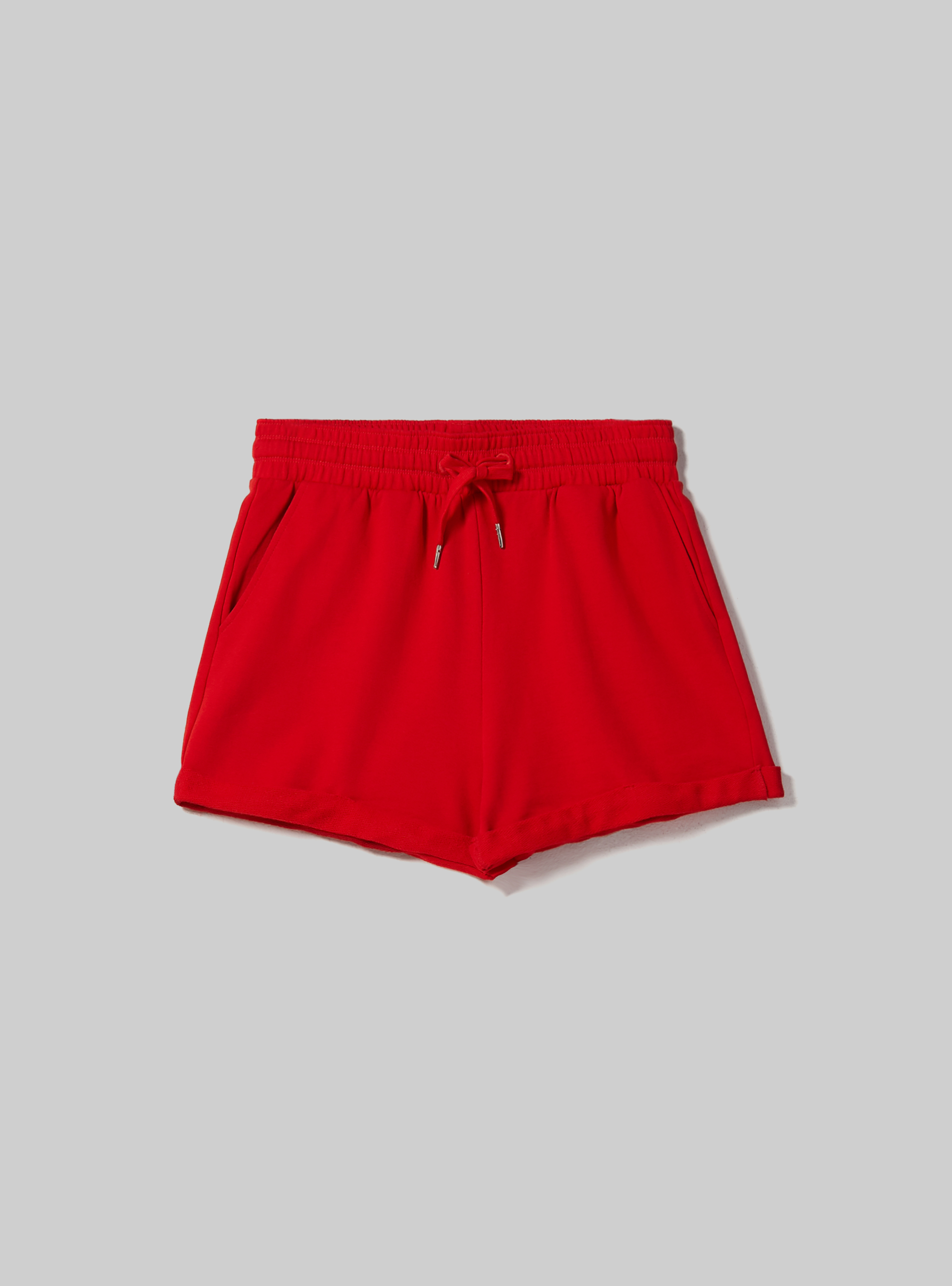 Cotton shorts with roll up and drawstring, RD2 RED MEDIUM