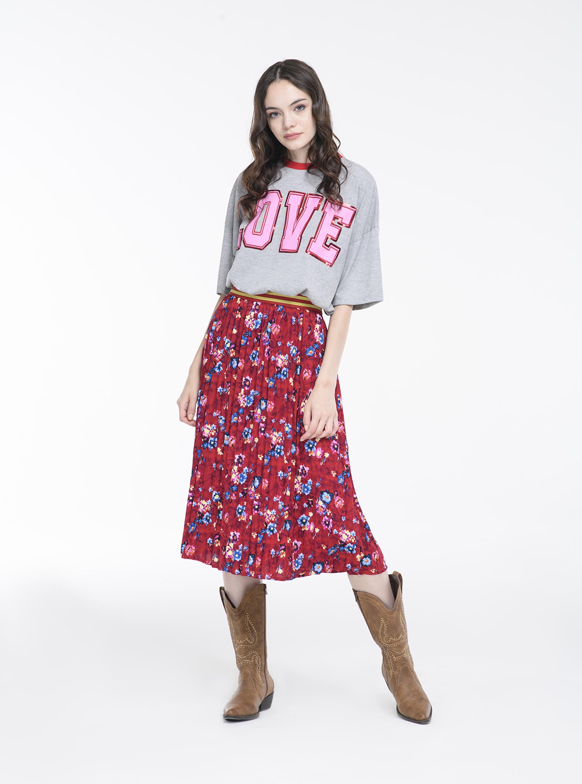 Gonna plisse, FL FLOREAL