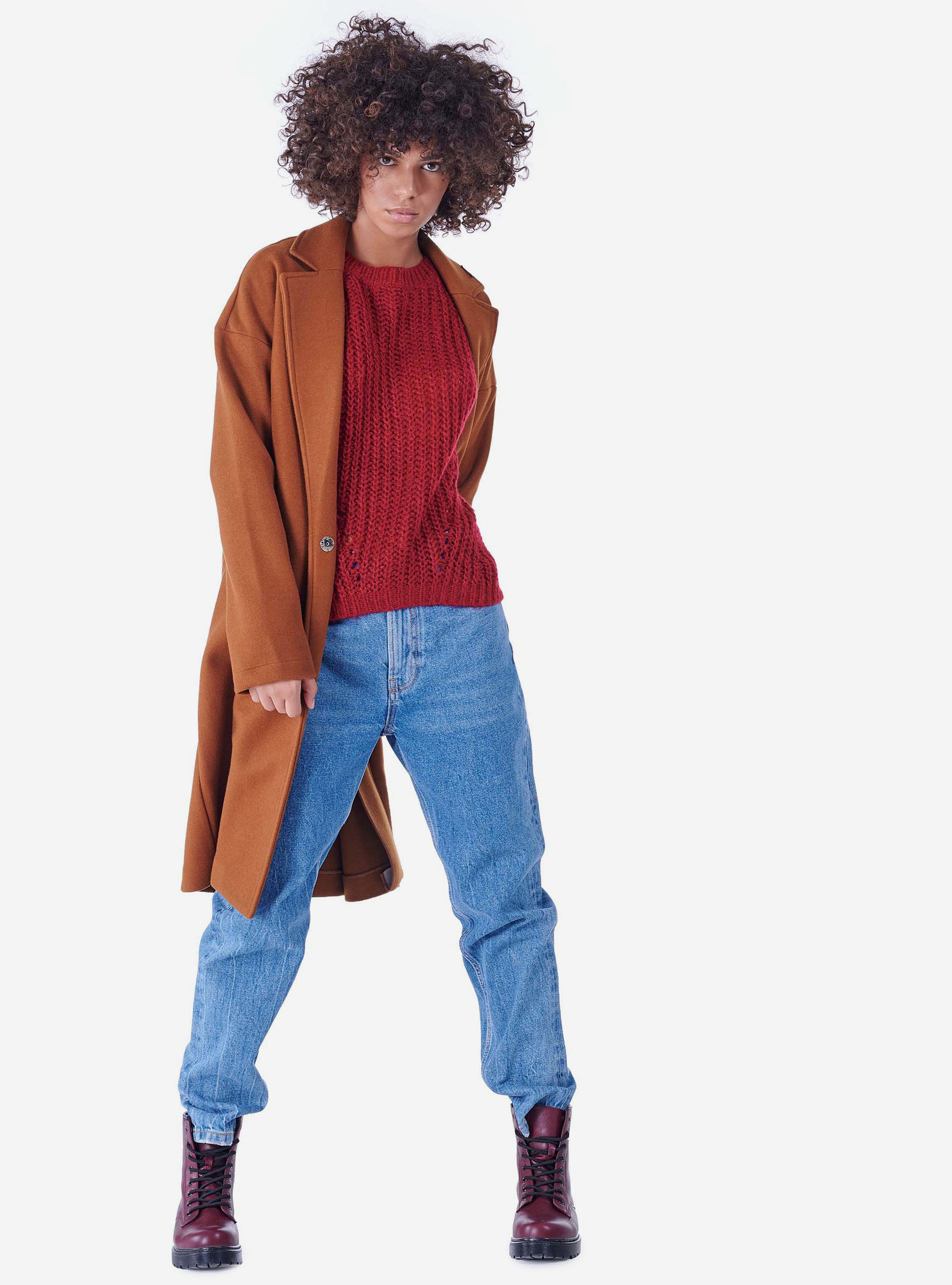 JERSEY CUELLO REDONDO ANCHO, ROJO