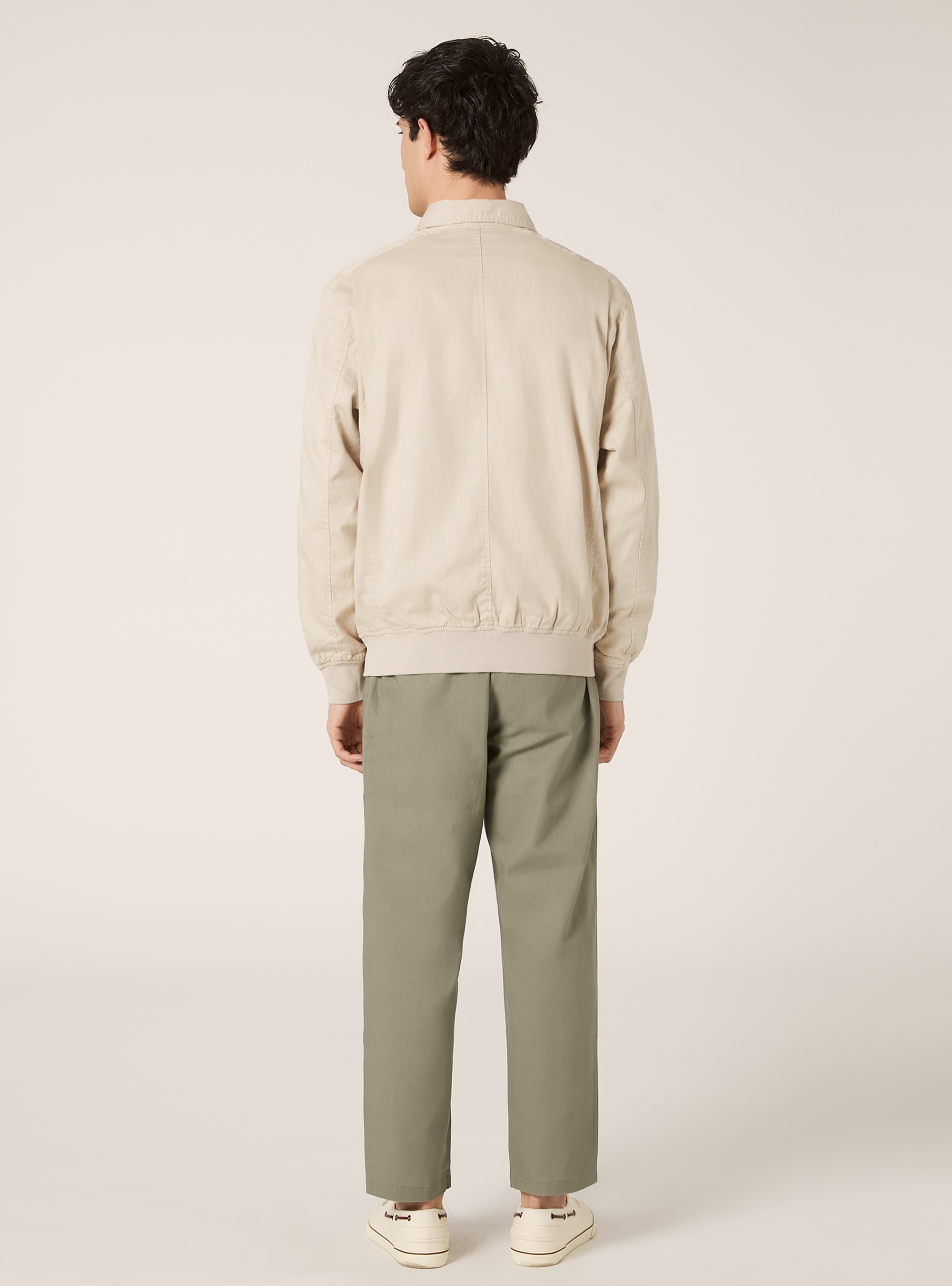 Linen blend bomber jacket with large pockets, SA3 SAND LIGHT