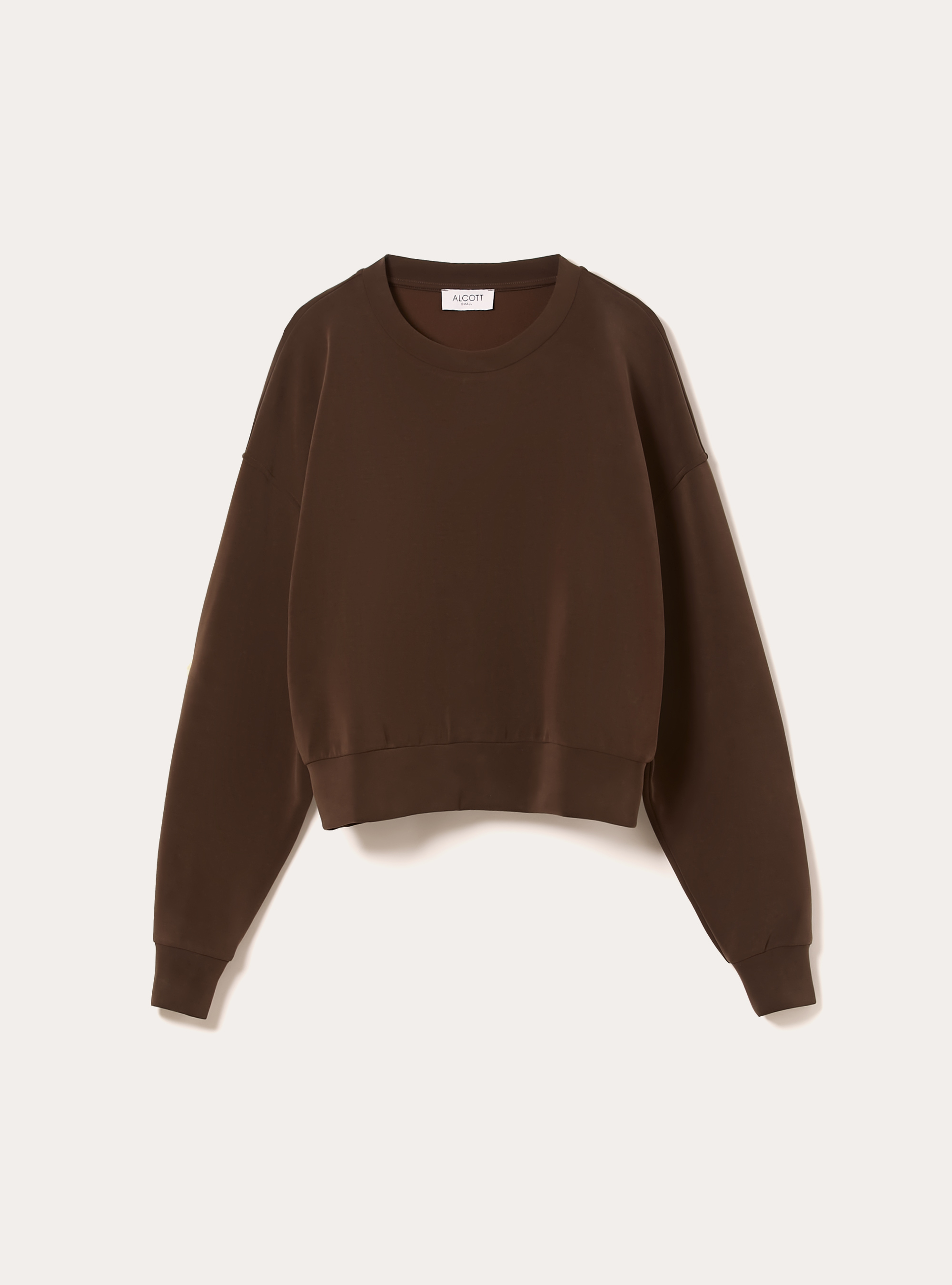 Soft touch sweatshirt, BR1 BROWN DARK