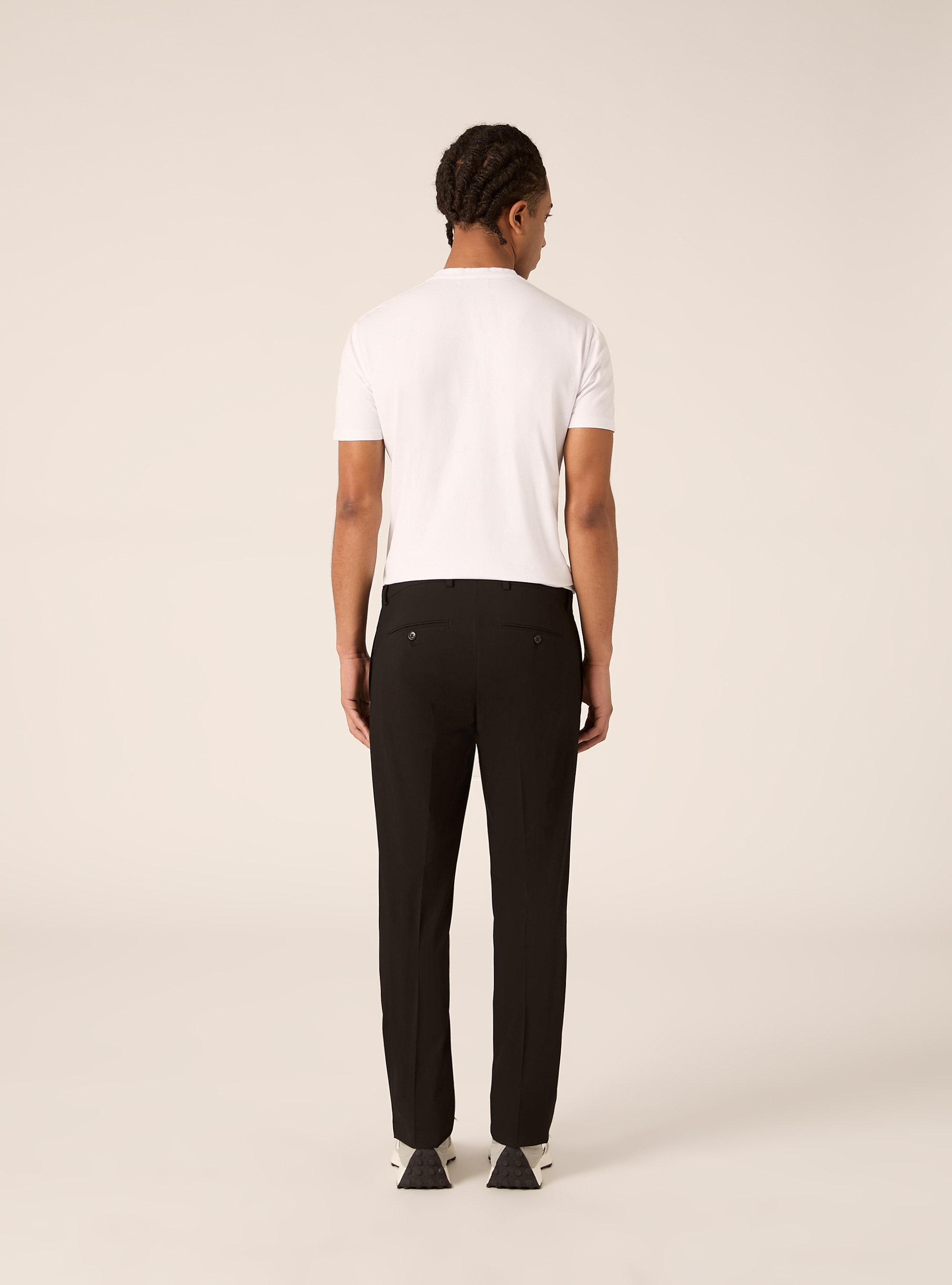 Plain trousers for suits, BK1 BLACK