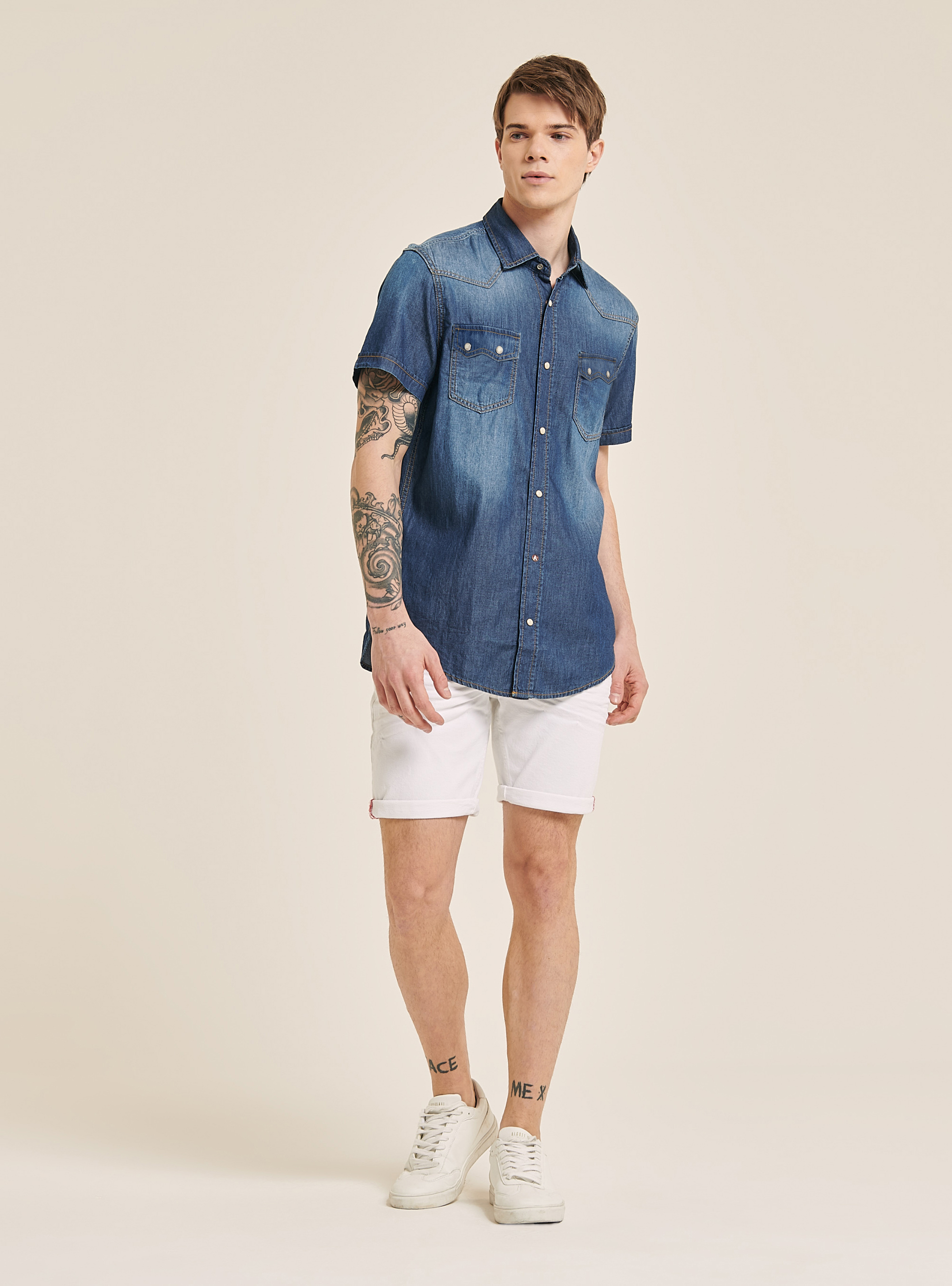 Camicia jeans on sale maniche corte donna