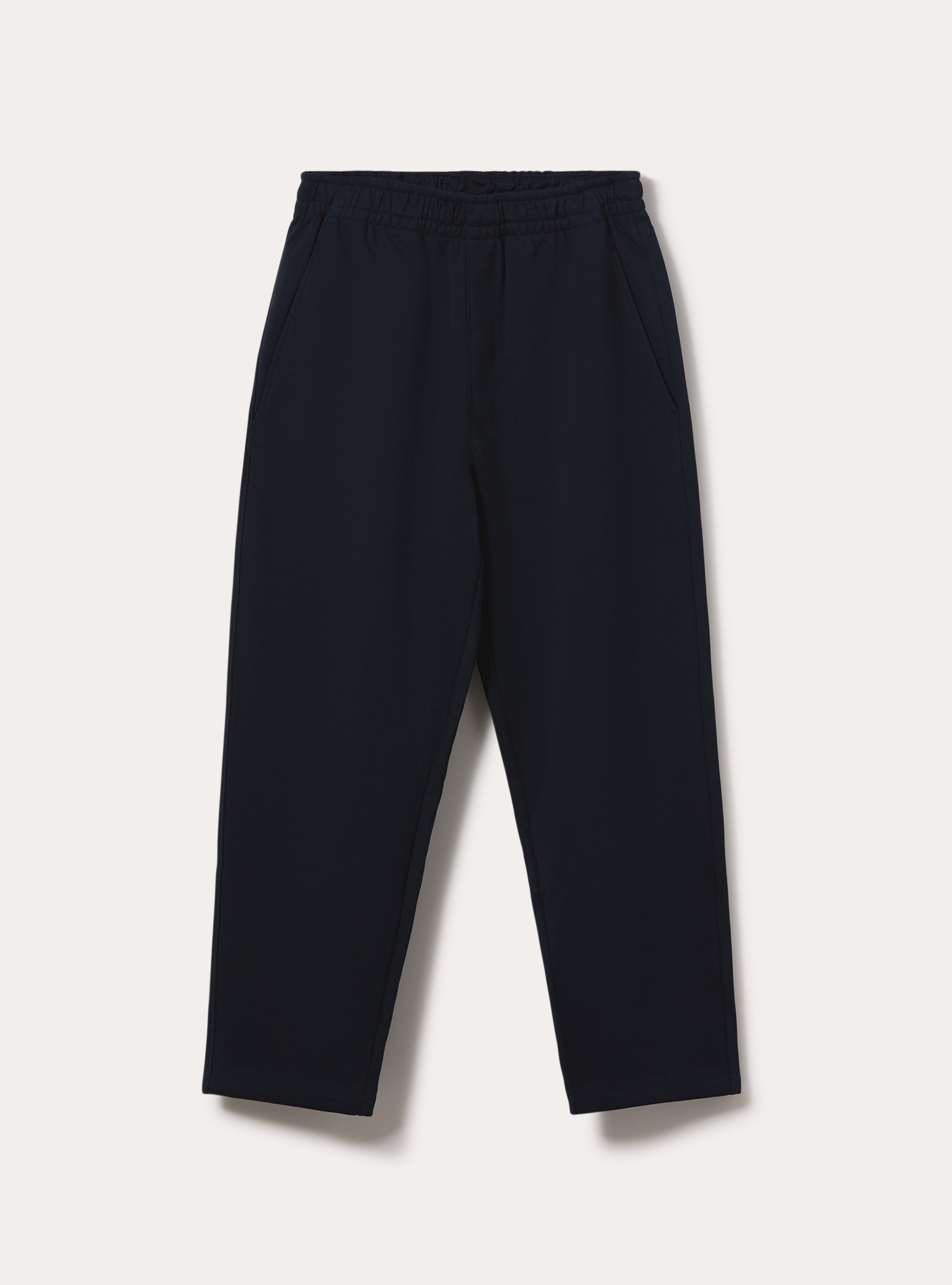 Straight leg interlock fabric jogger trousers, NA1 NAVY DARK