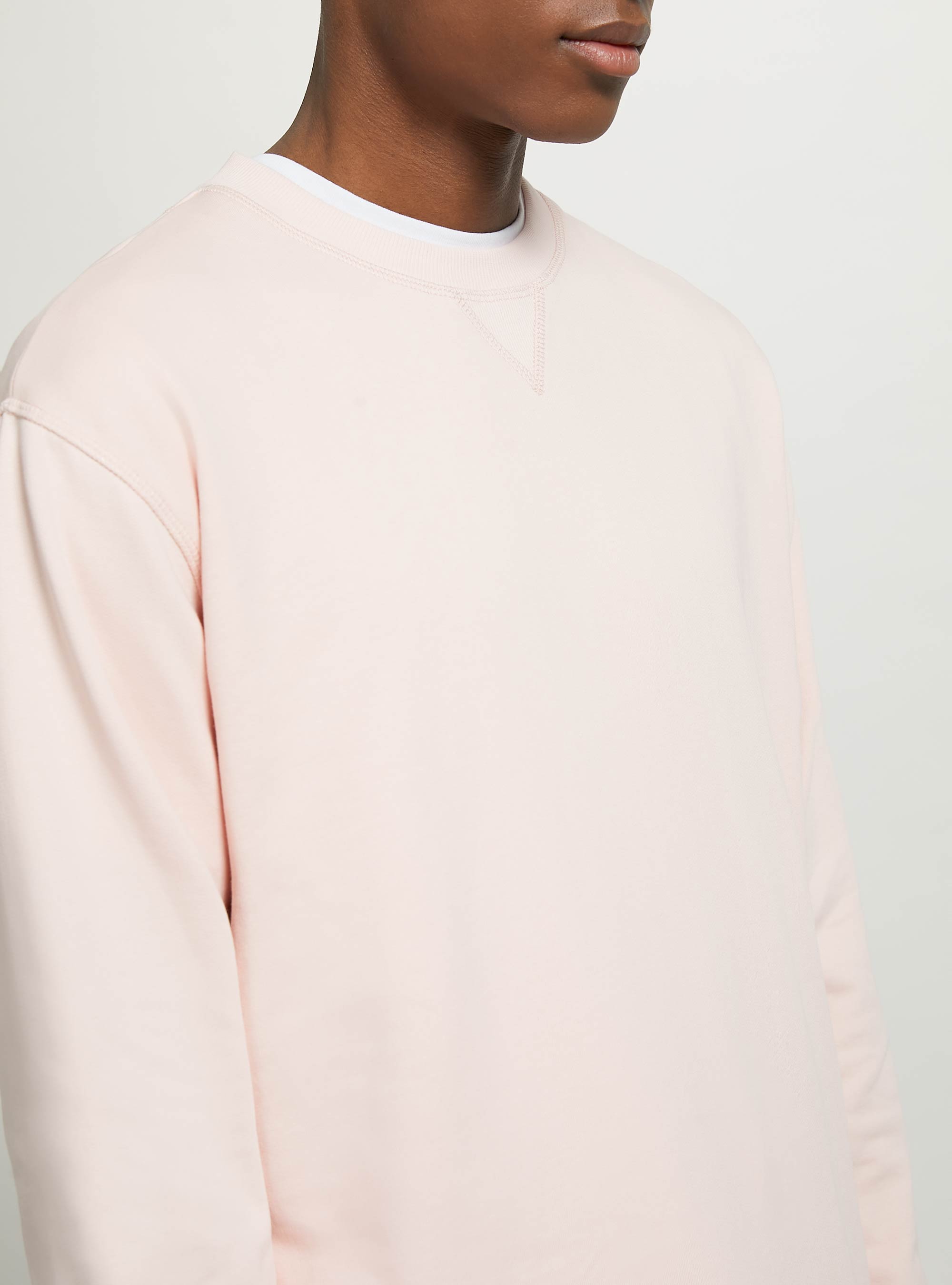 Plain-coloured crew-neck sweatshirt, PK3 PINK LIGHT