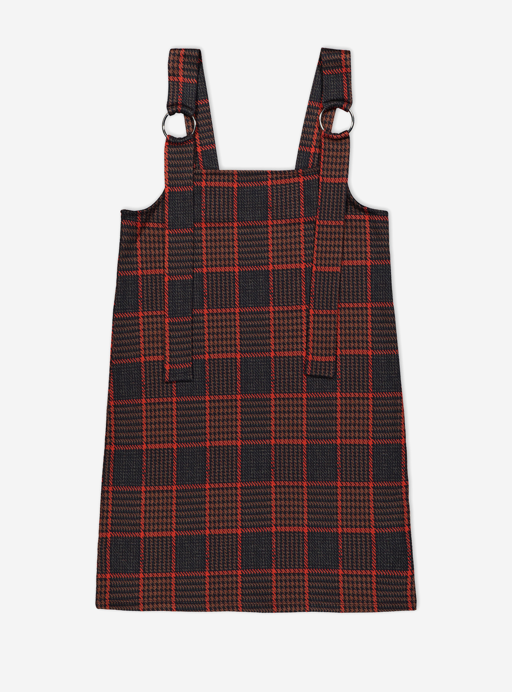 Salopette courte à carreaux, PIED DE POUL