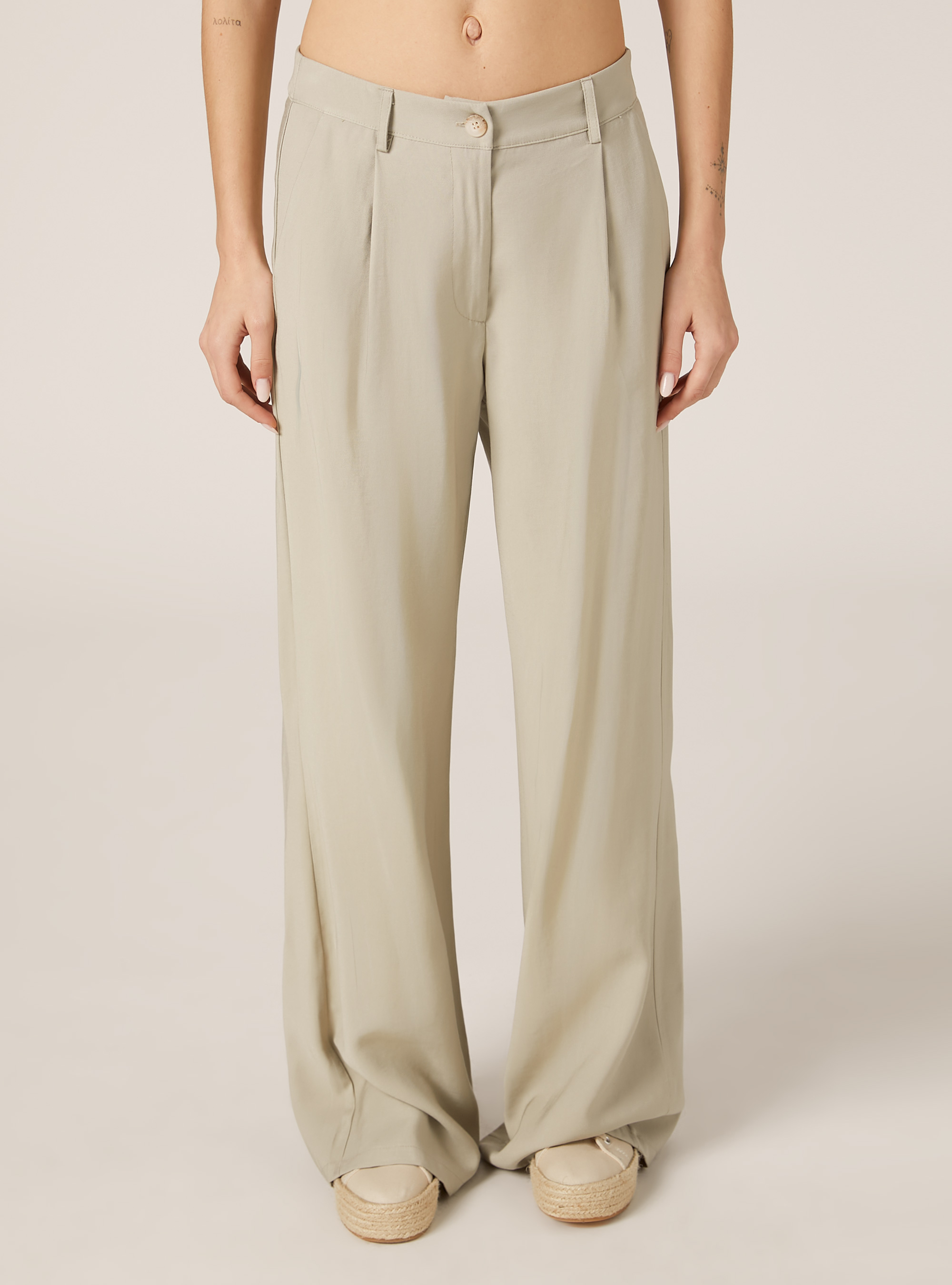 Pantalon large avec pence, BG2 BEIGE MEDIUM