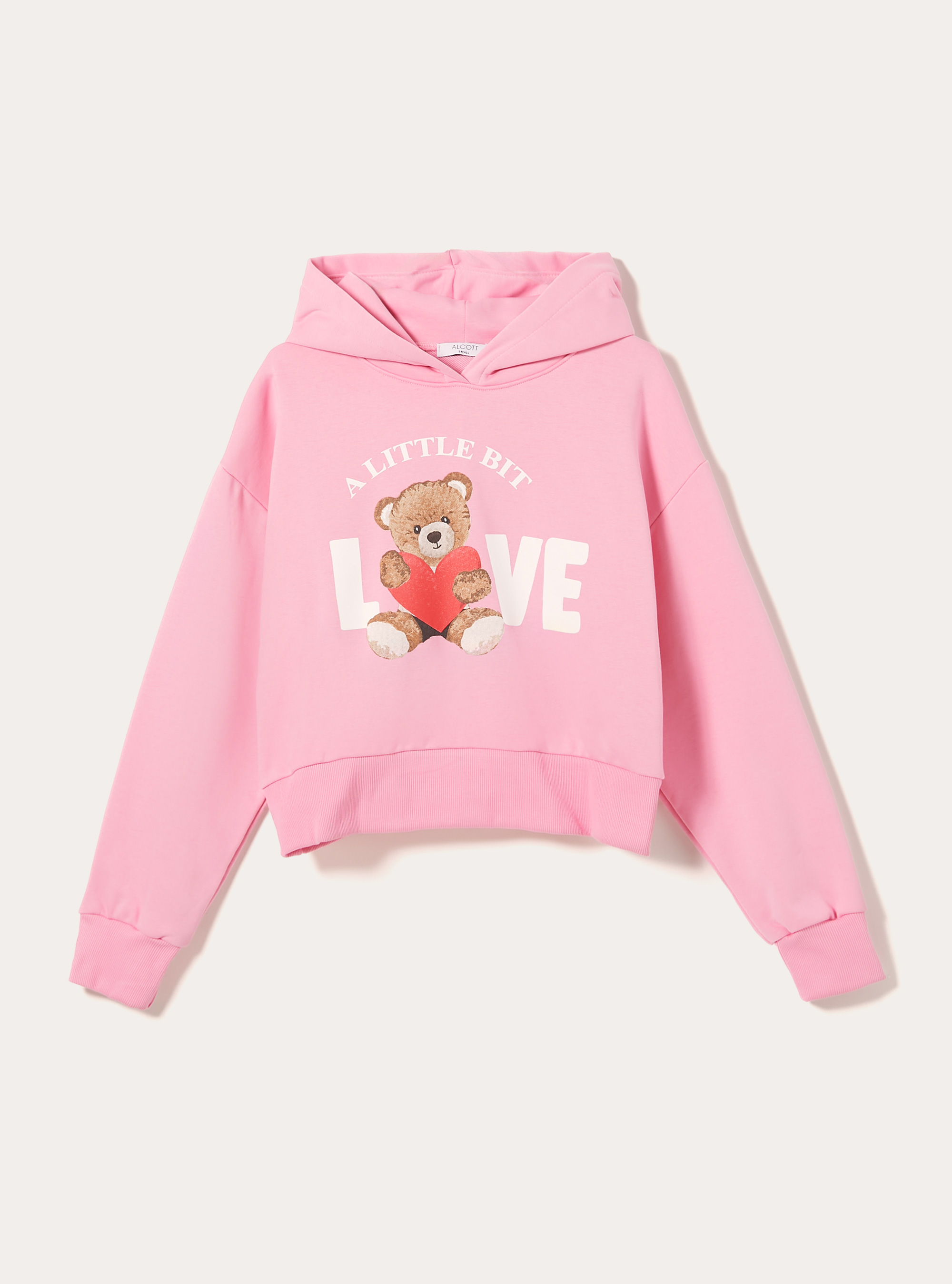 Sweatshirt court avec imprimé Teddy, PK2 PINK MEDIUM