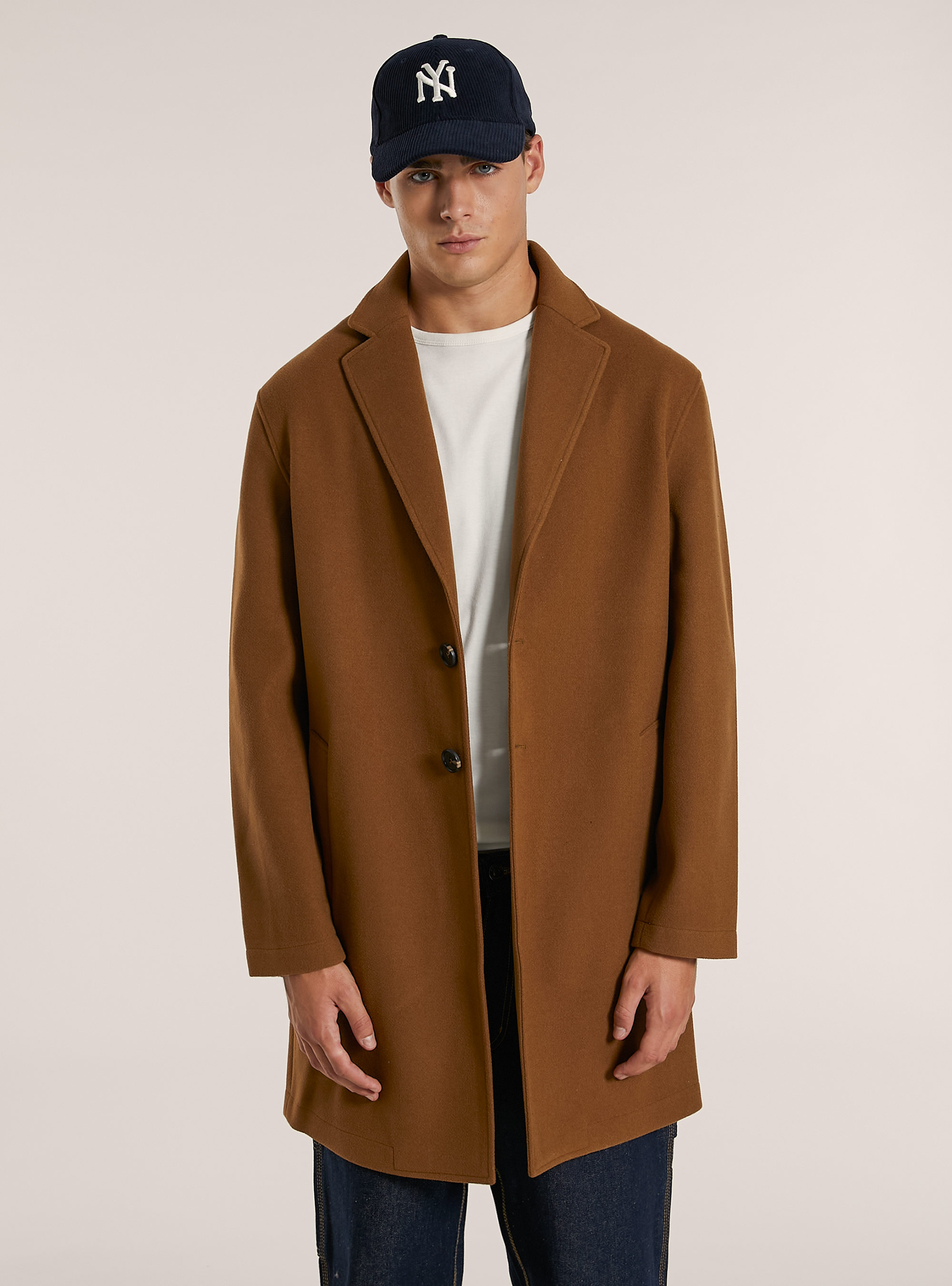 Single-breasted coat, TB2 TOBACCO MEDIUM