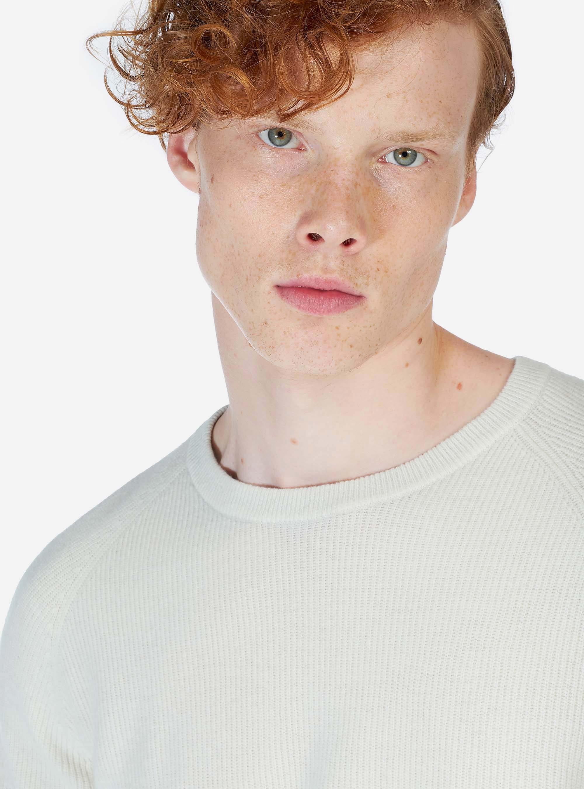 Pul col rond à côtes anglaises, C099 WHITE