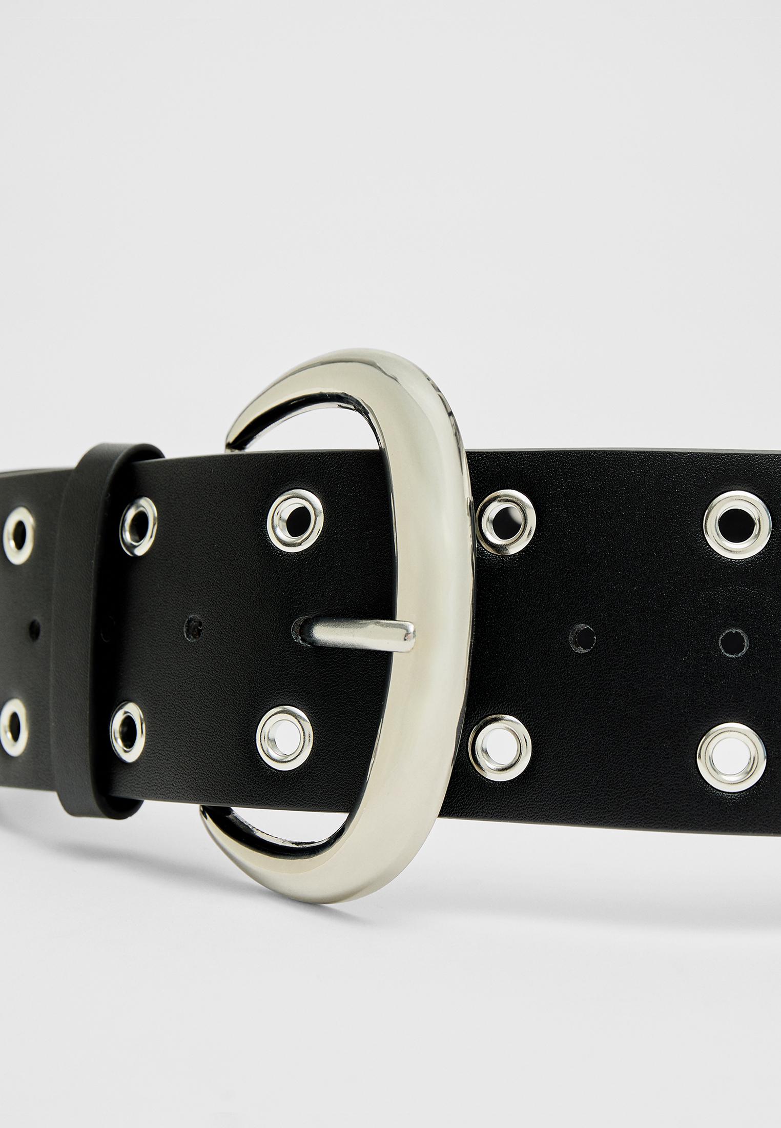 Cintura larga con occhielli, BK1 BLACK