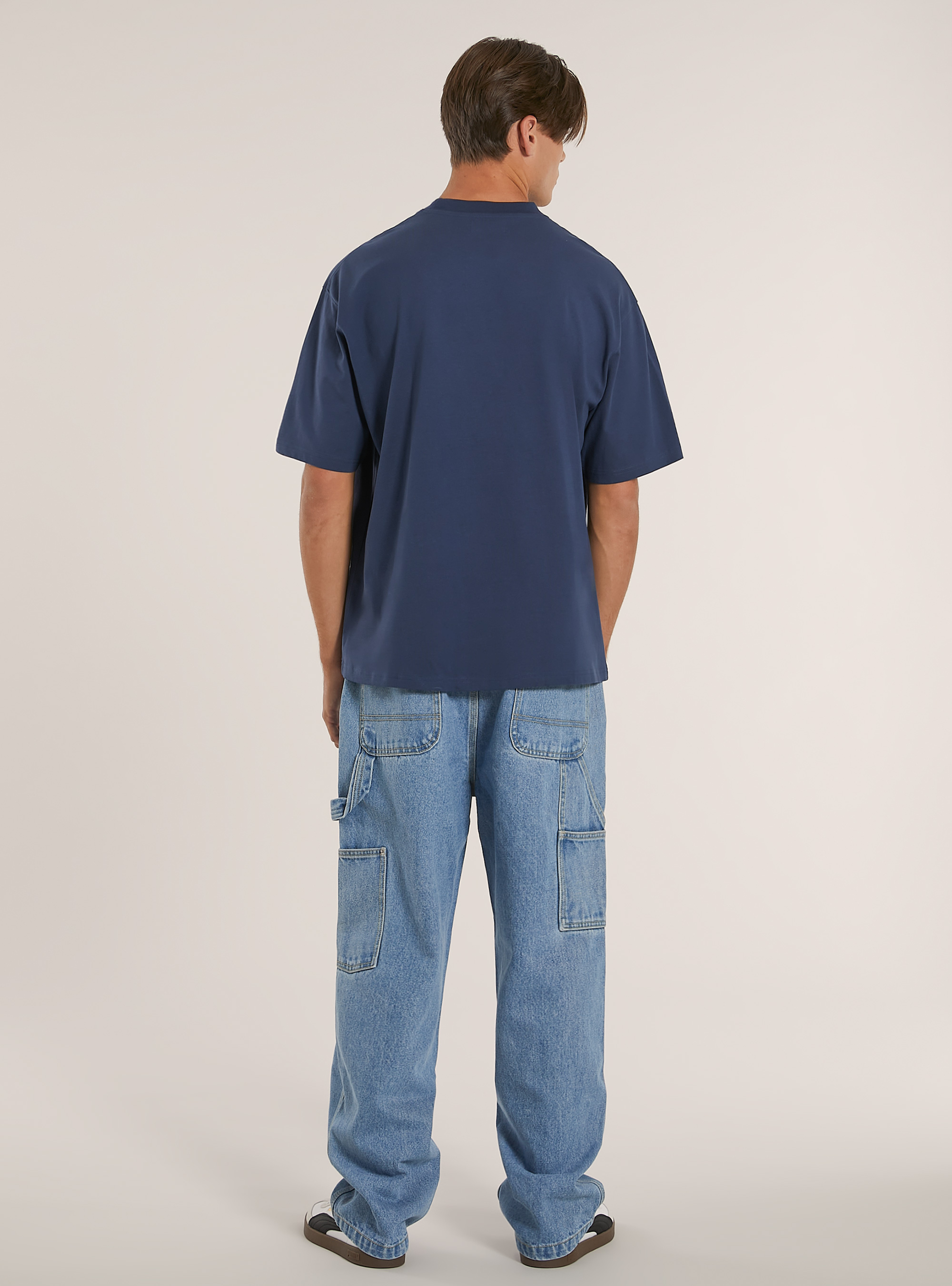 Maglietta boxy fit in cotone, BL3 BLUE LIGHT