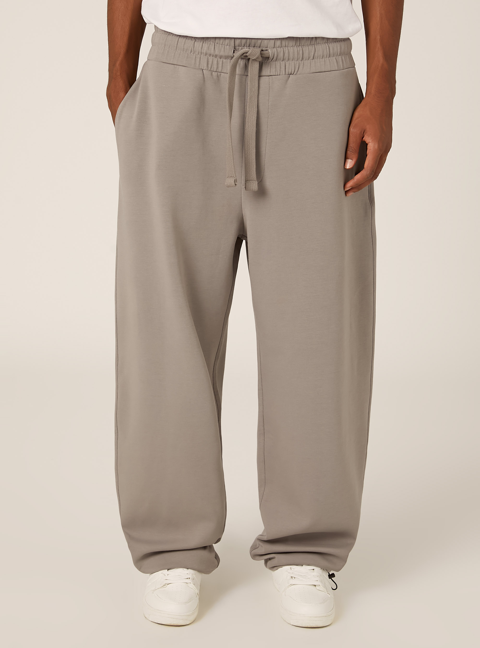 Pantalon jogger barrel soft touch, GY2 GREY MEDIUM