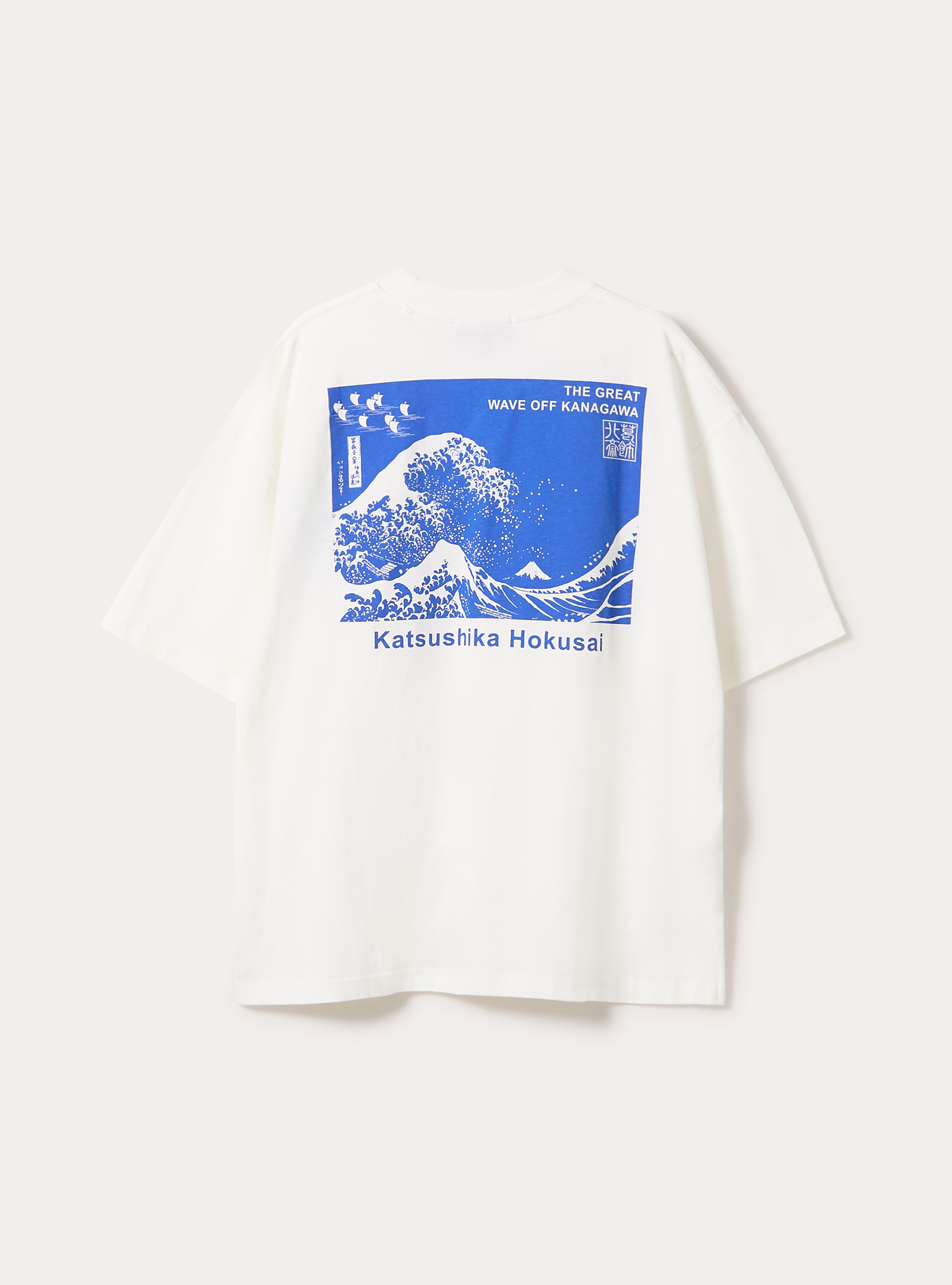 Katsushika Hokusai boxy fit T-shirt / Alcott, WH2 WHITE