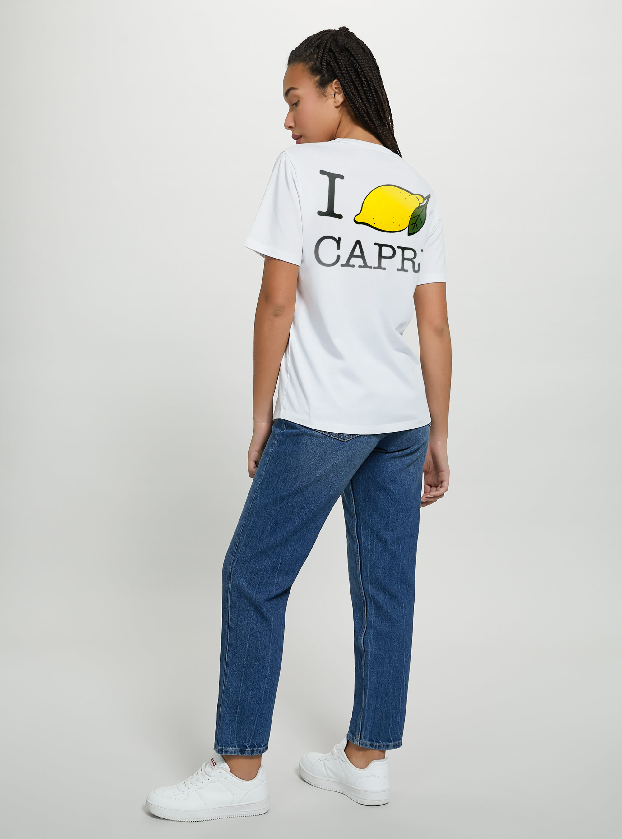 Capri Capsule Geschlechtsloses T-shirt, WH3 WHITE
