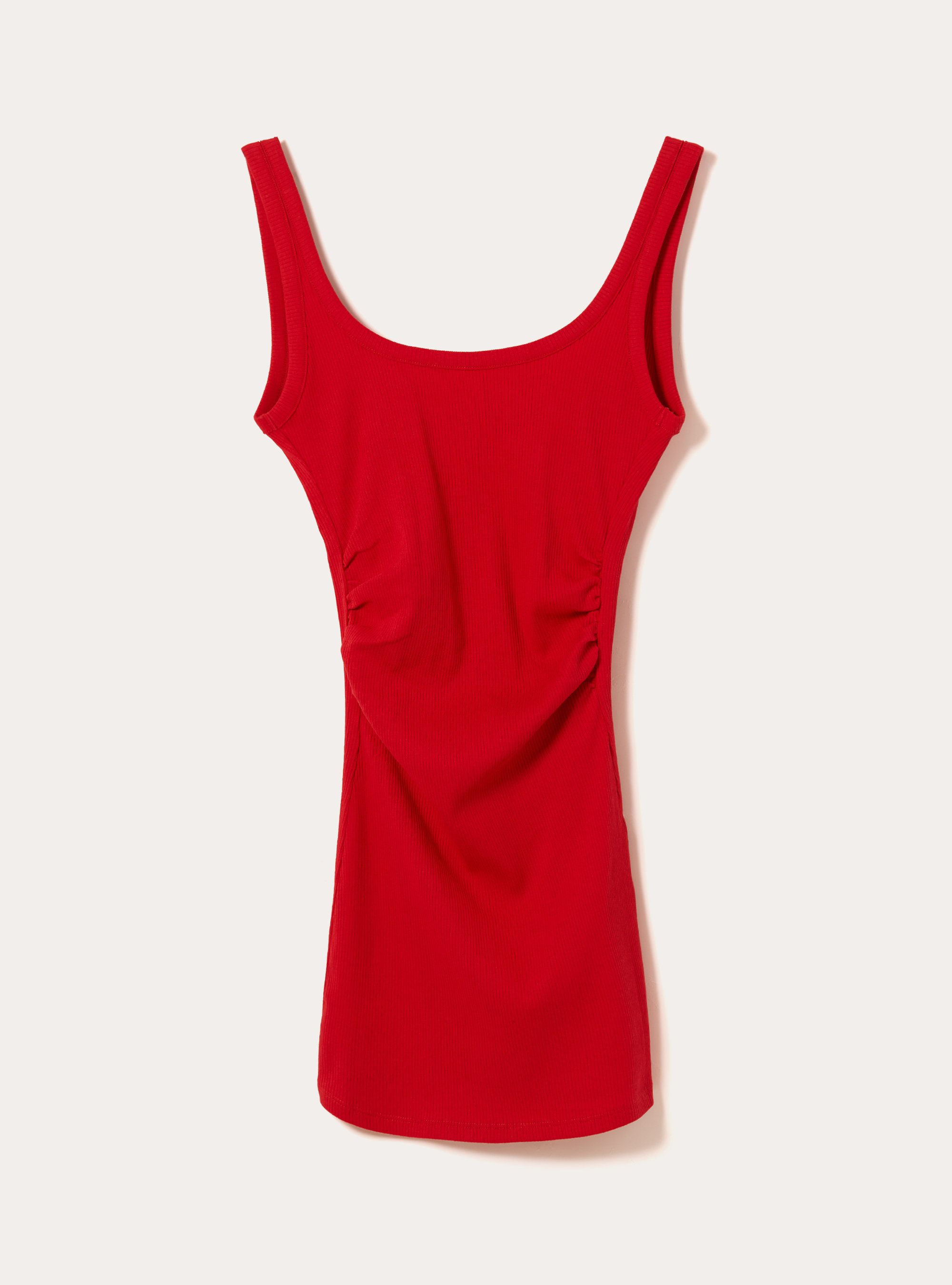 Basic ribbed dress, RD2 RED MEDIUM