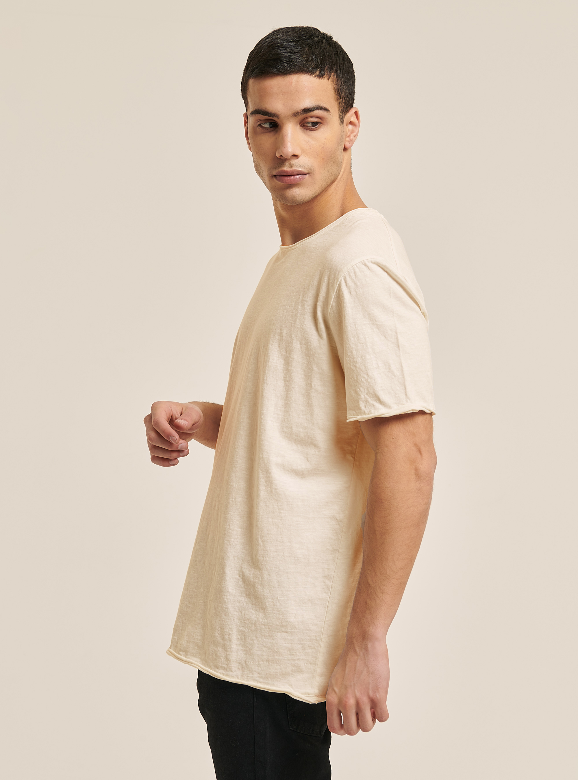 T-shirt en coton uni de base, C104 CREAM