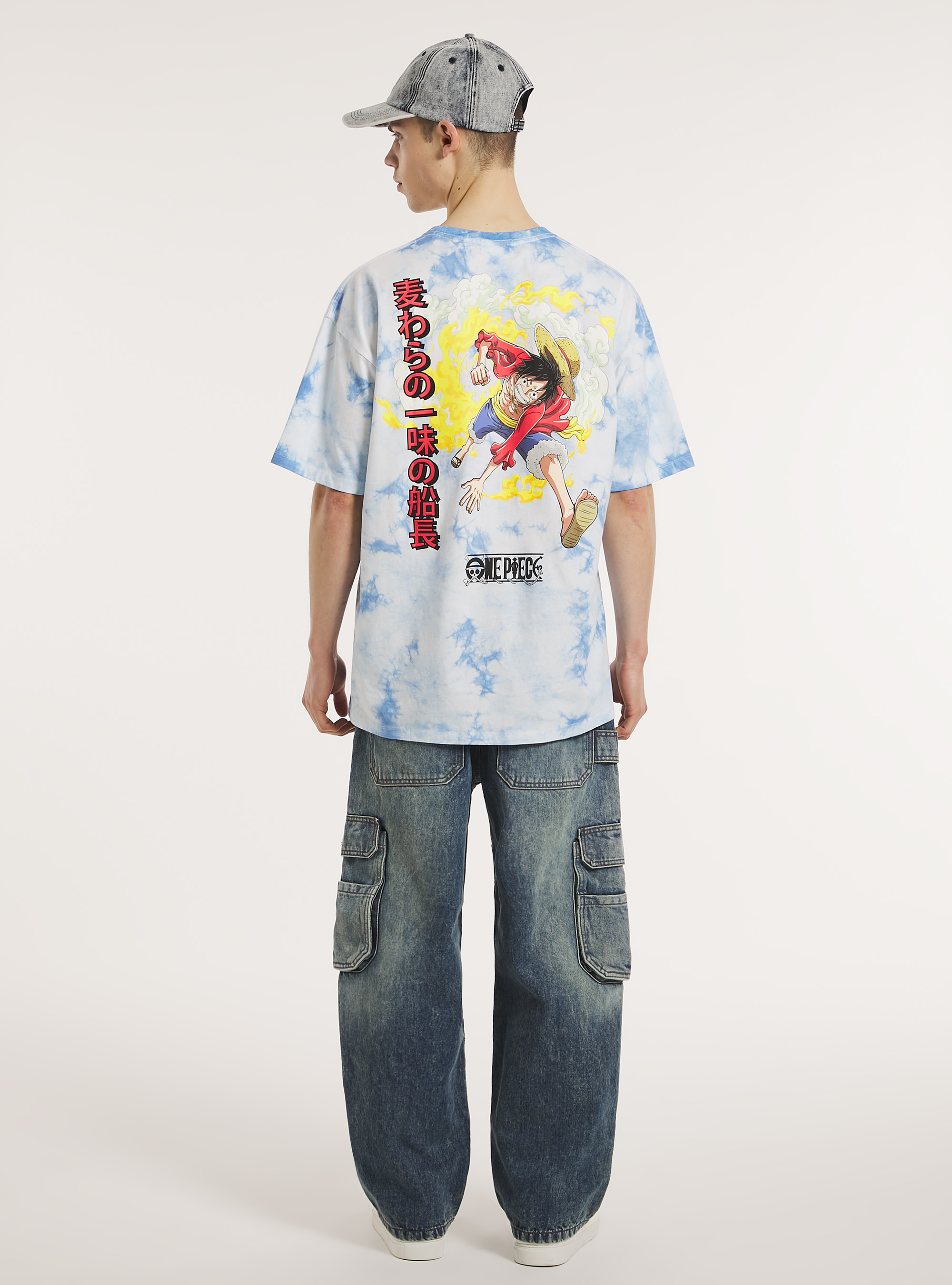 One Piece / Alcott oversized tie-dye T-shirt, WH3 WHITE
