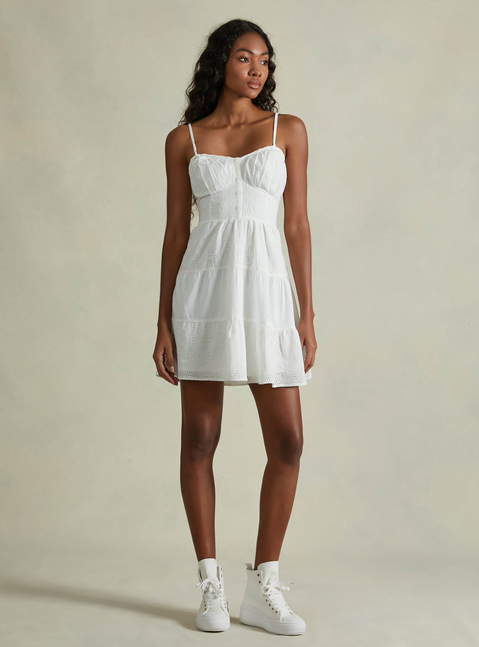 Sangallo lace dress, WH2 WHITE