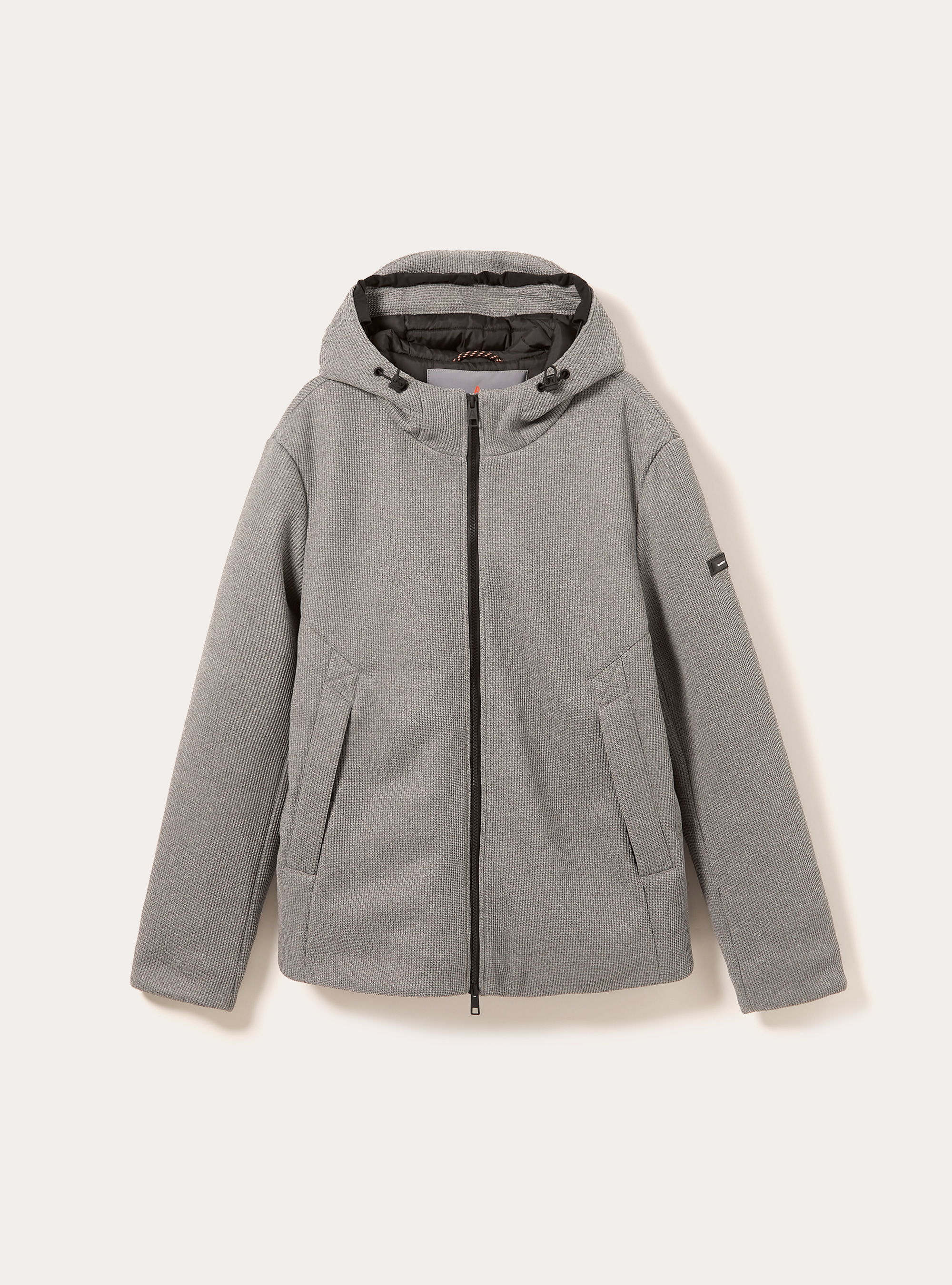 Giubbino imbottito con cappuccio costa inglese, MGY2 GREY MEL MEDIUM