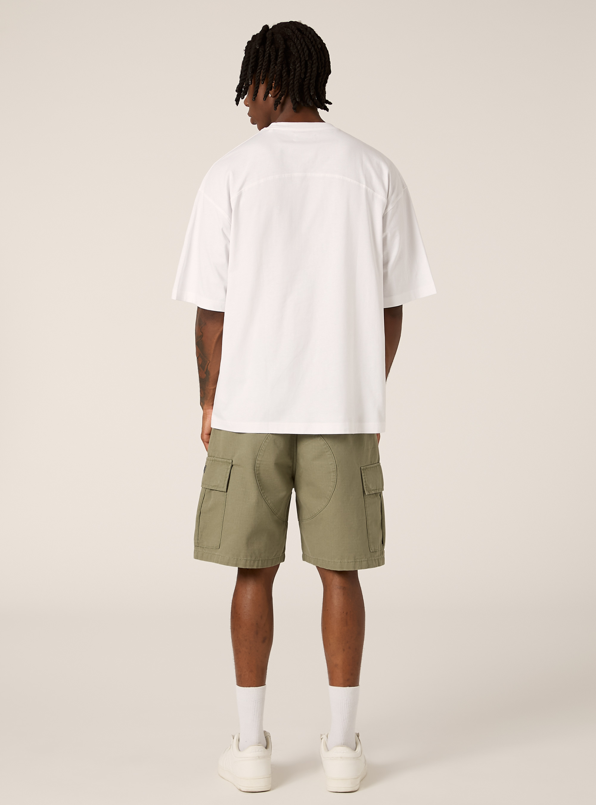 Tee-shirt &agrave; la coupe large, WH3 WHITE