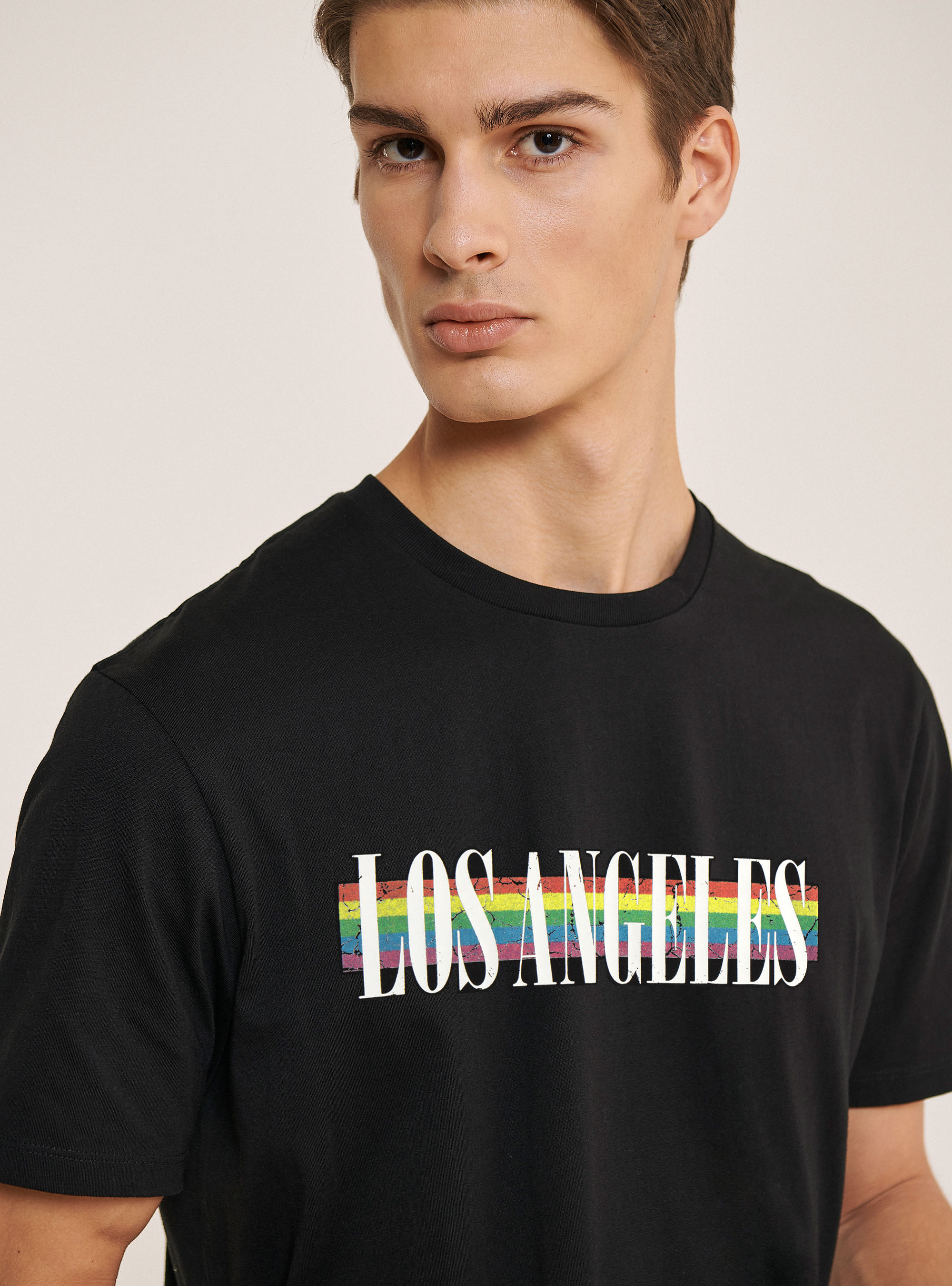 Cotton t.shirt with lettering print 