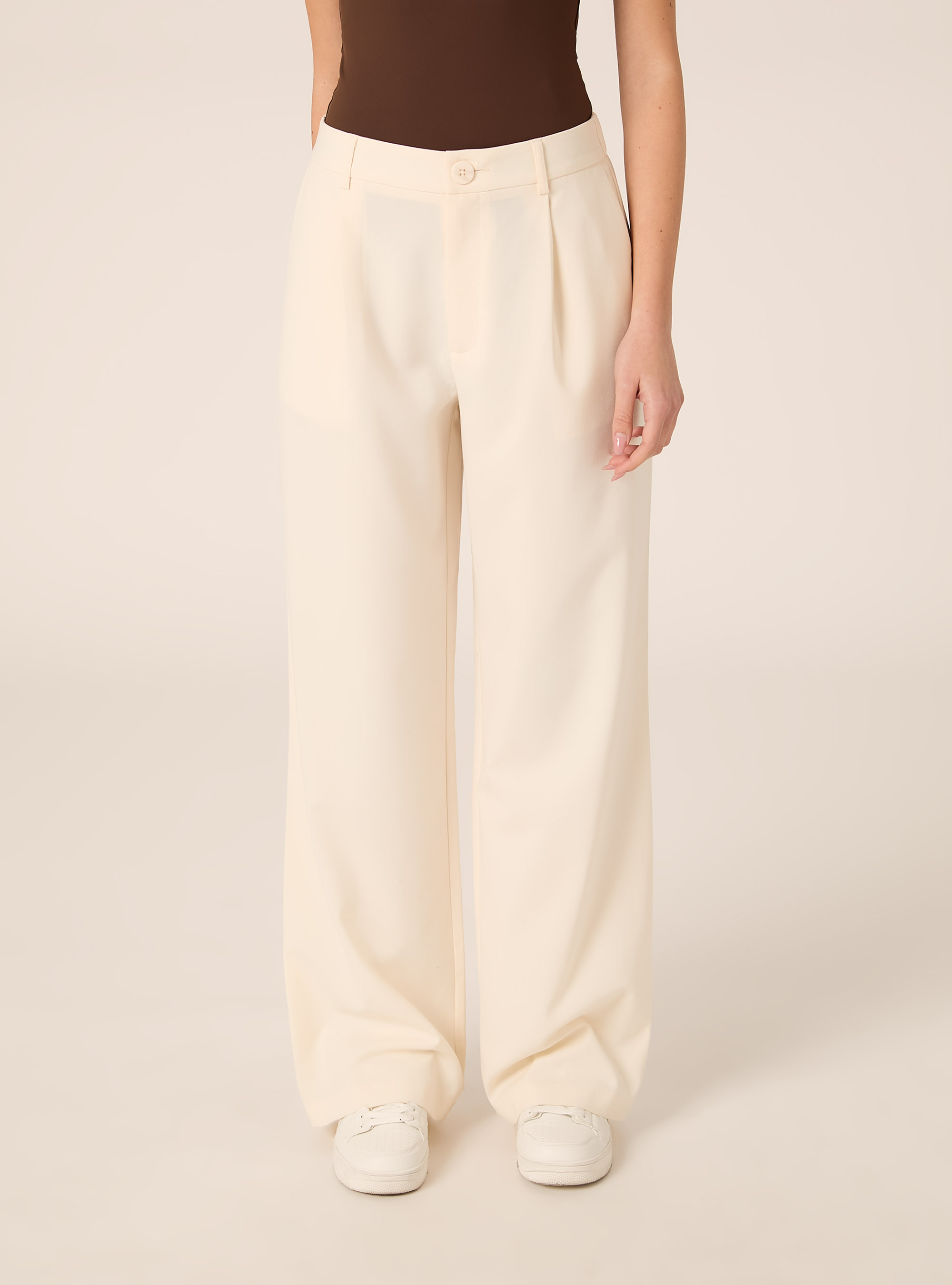 Straight tailored trousers, CR3 CREAM LIGHT