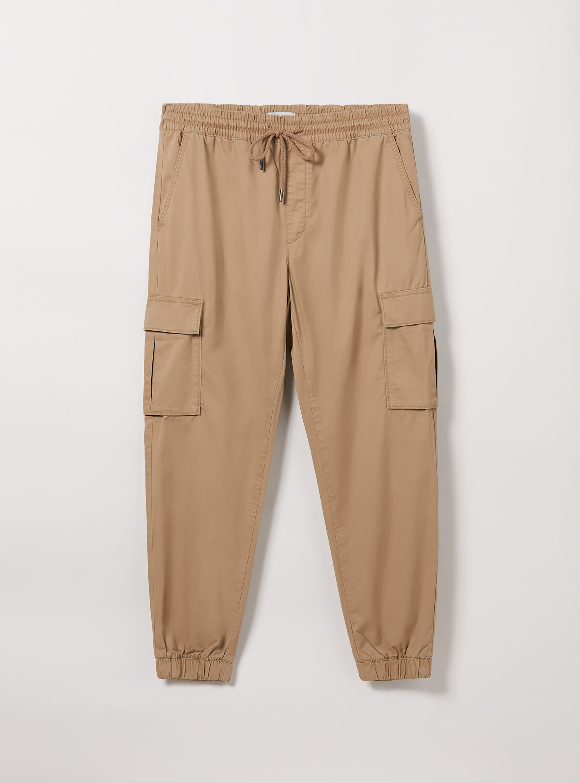 Cotton jogger trousers, BG1 BEIGE DARK