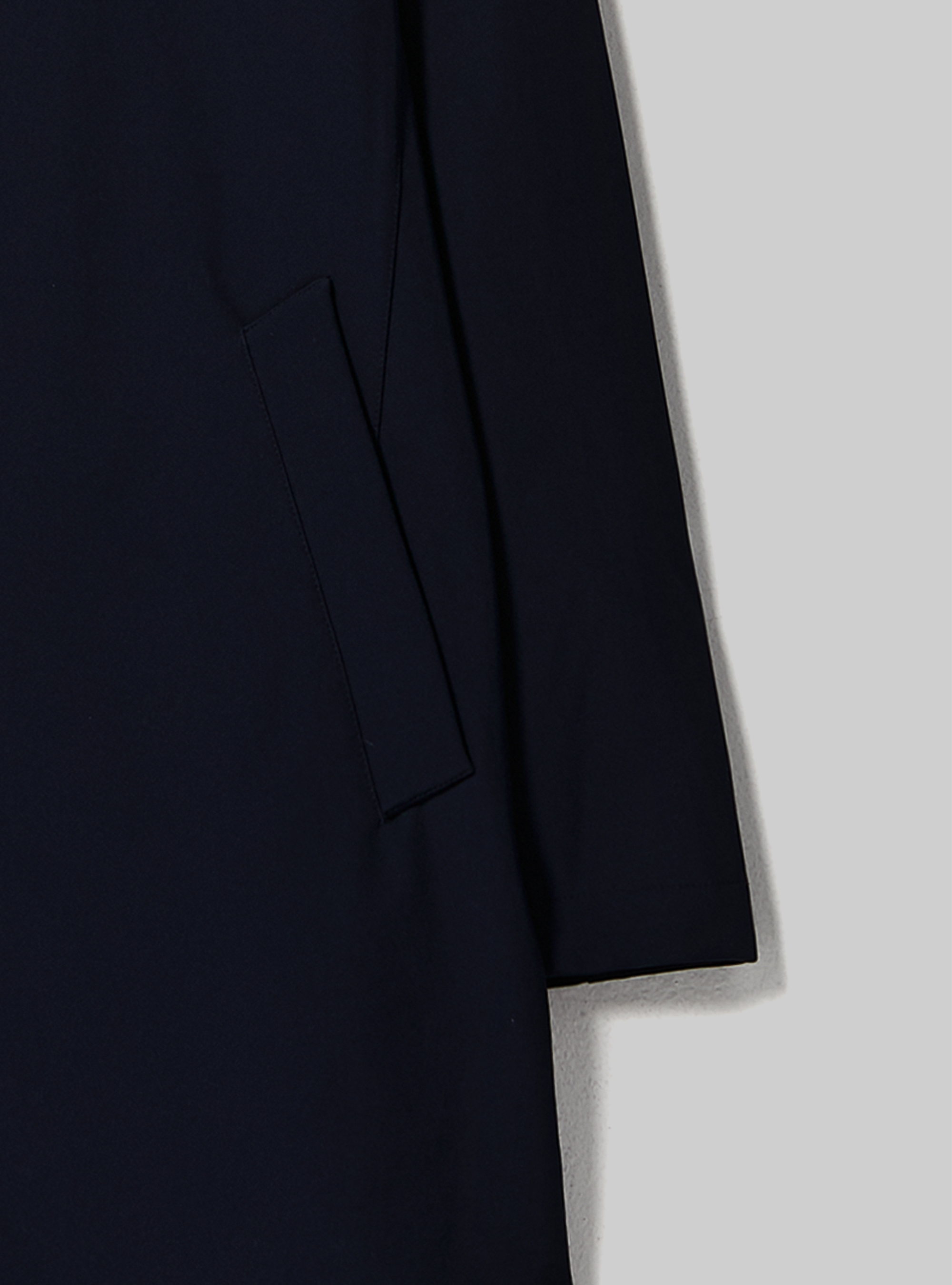 Plain-coloured trench coat with zip, NA1 NAVY DARK