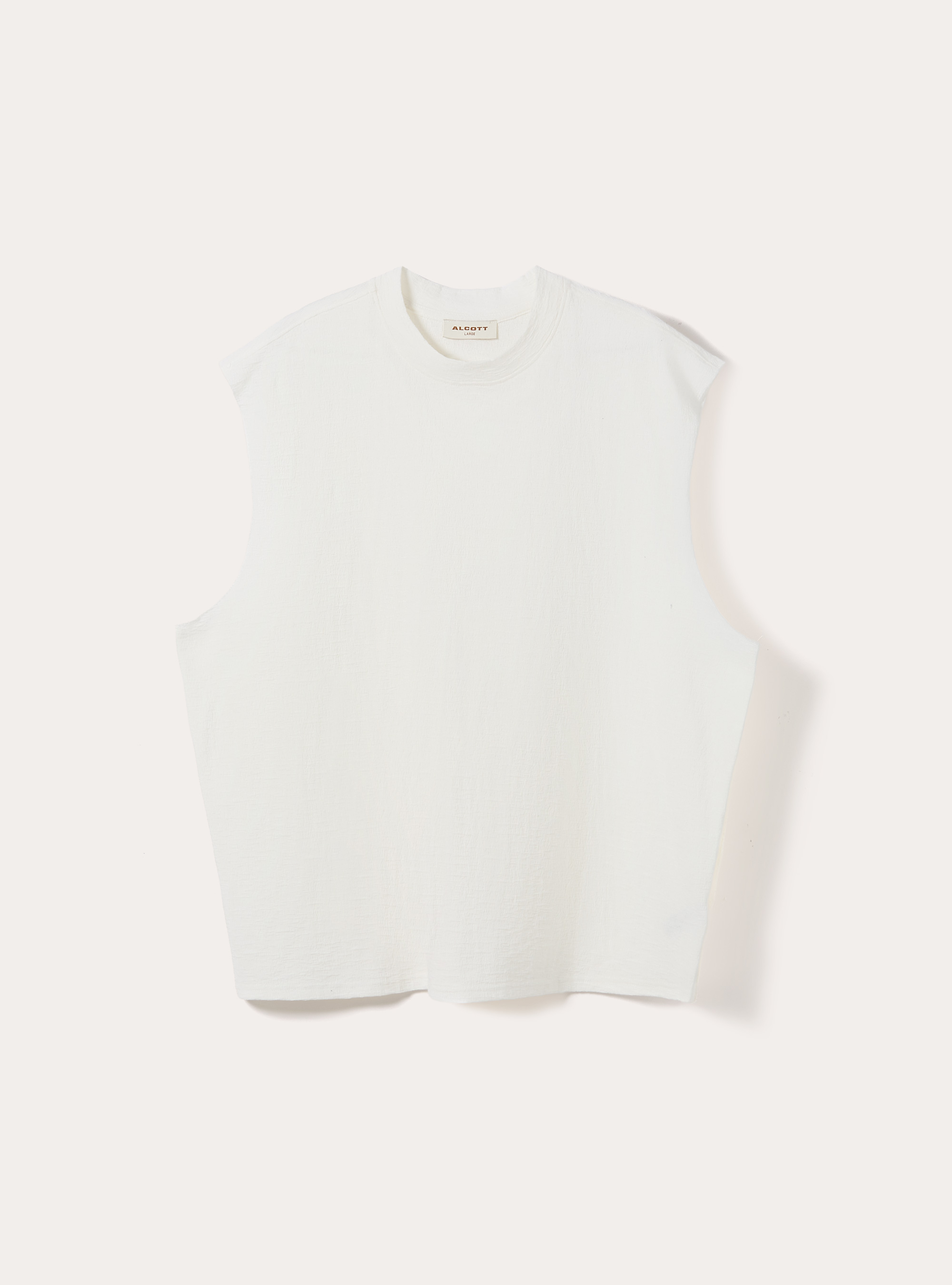 Canotta boxy fit  in jersey texture, WH2 WHITE