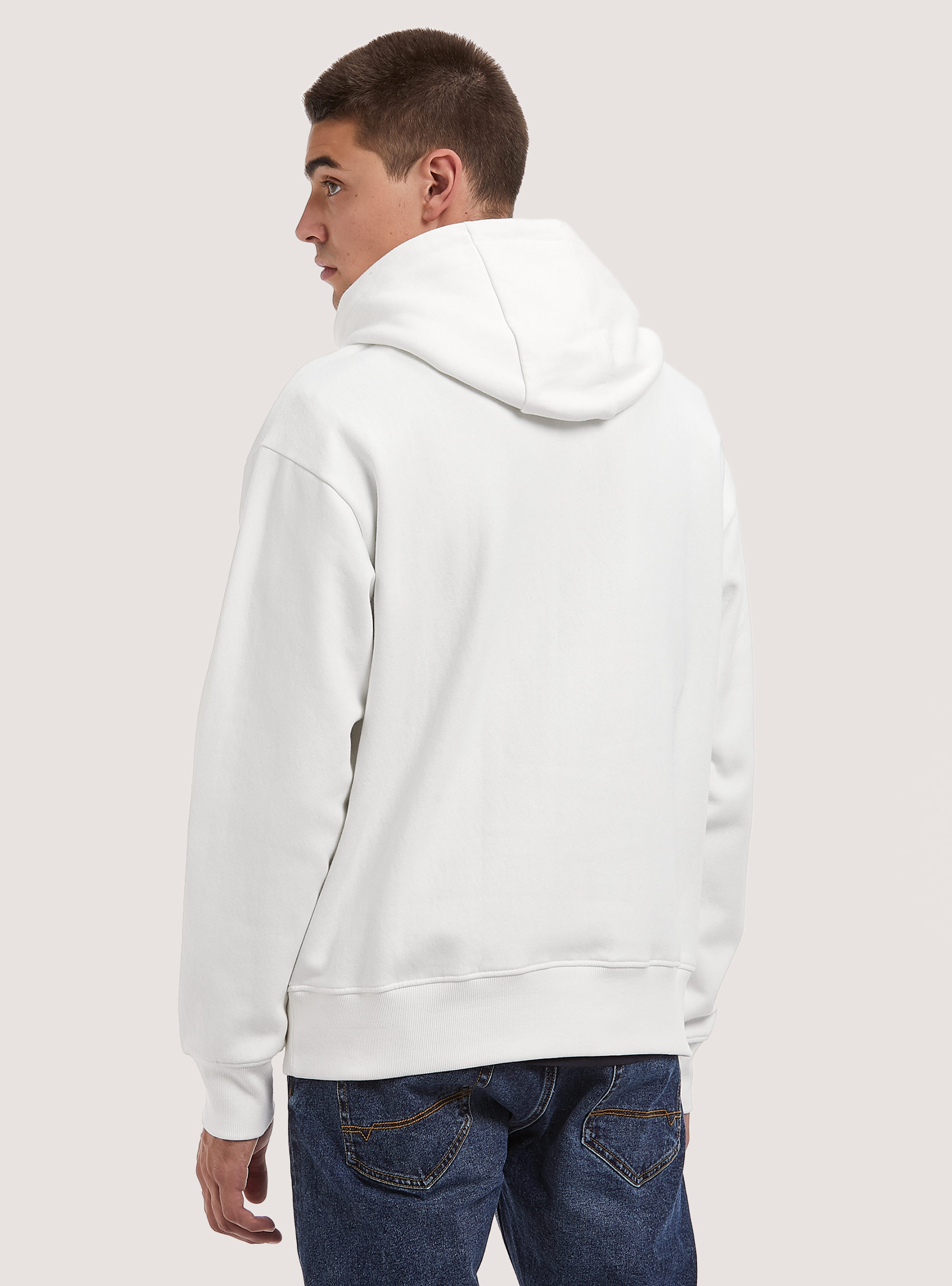 College Print Hoodie, WH2 WHITE