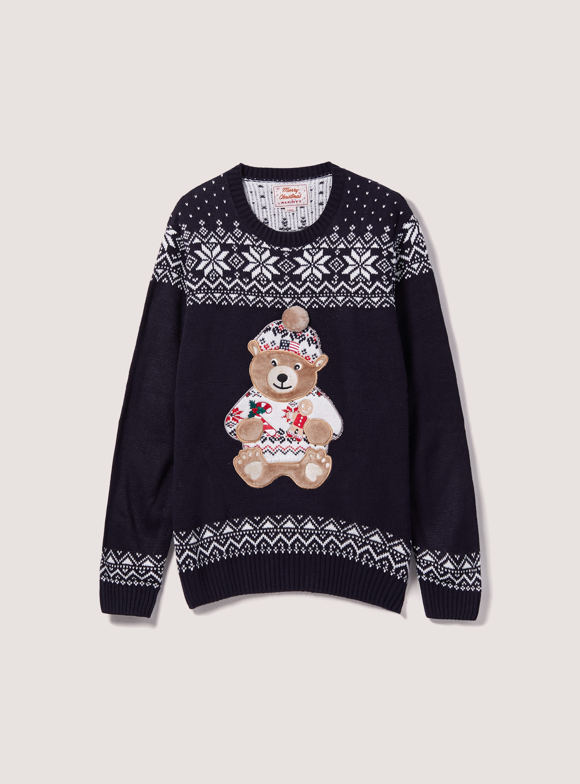 Jersey de peluche Colecci&oacute;n Familiar de Navidad, NA1 NAVY DARK