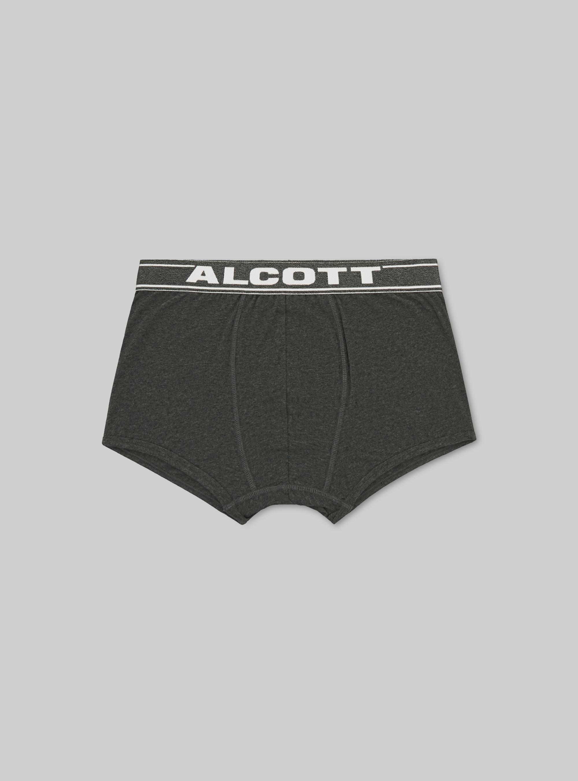Boxershorts aus Stretch-Baumwolle mit Logo, MGY1 GREY MEL DARK