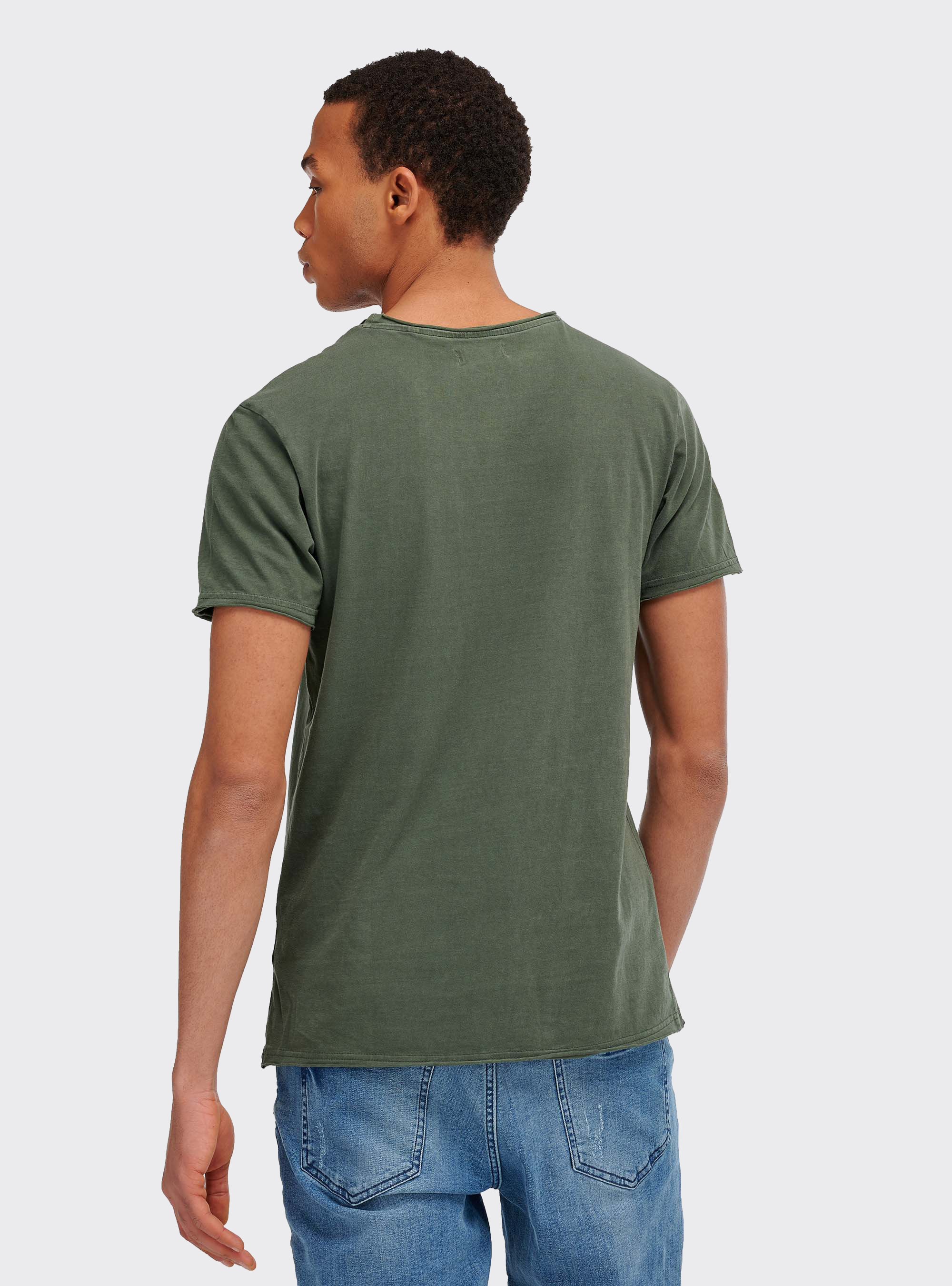 COLOR BLOCK T-SHIRT, KAKI