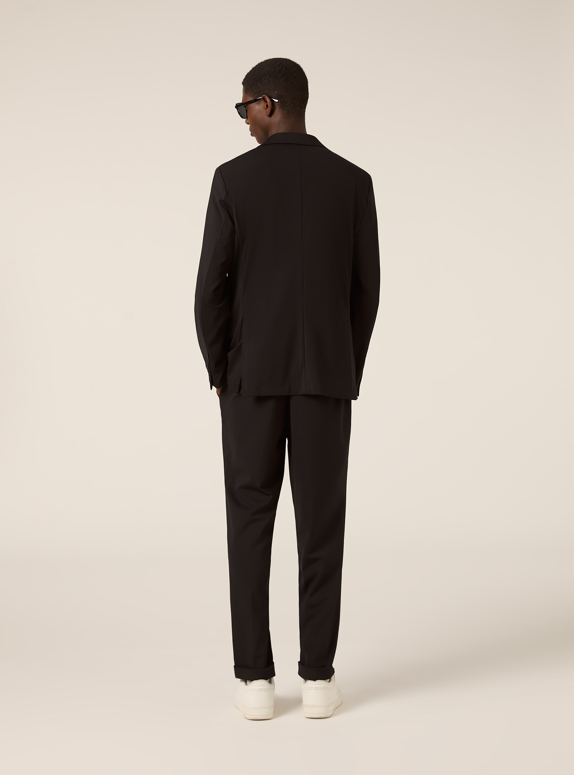 Giacca in tessuto techinco slim fit, BK1 BLACK